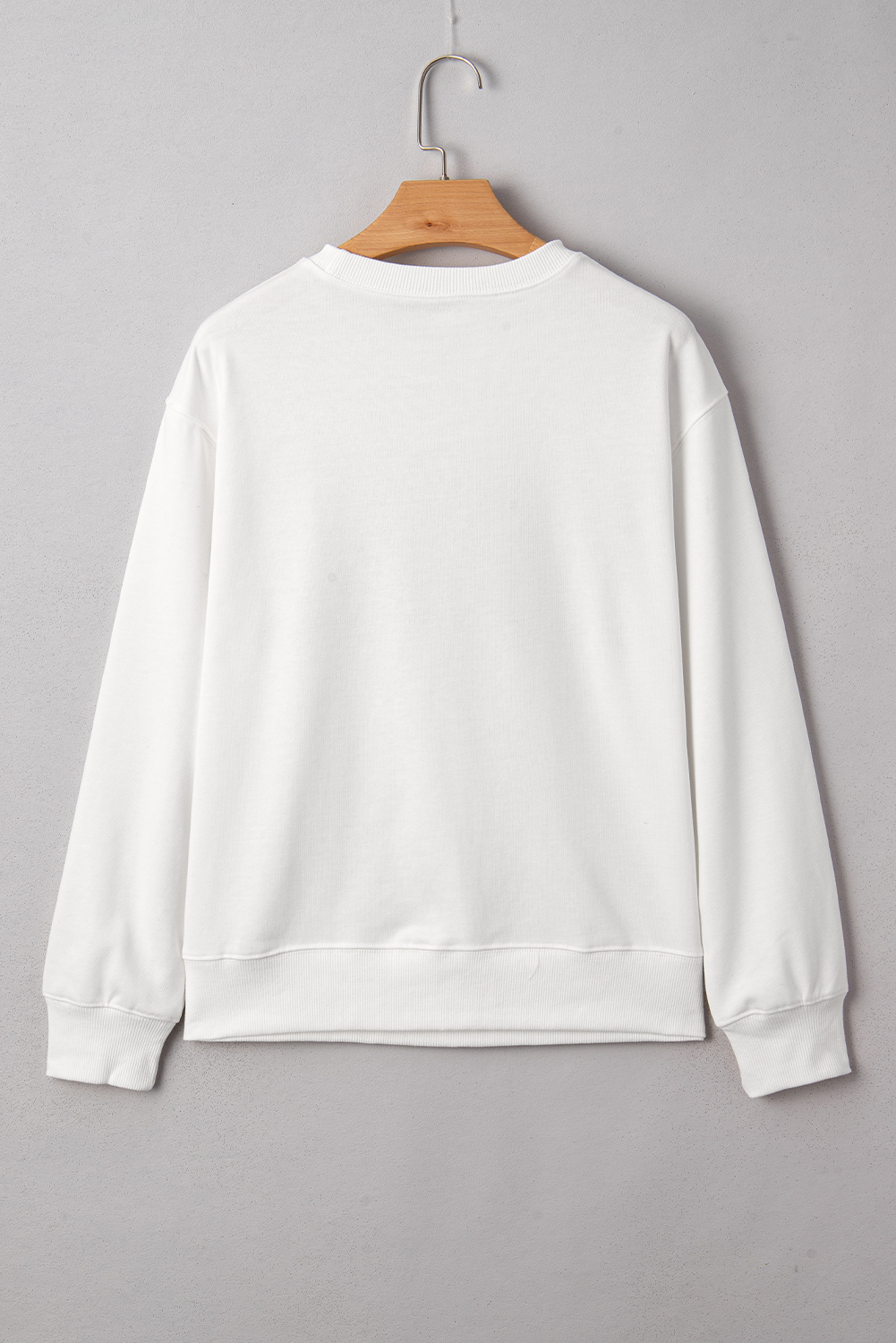 White FOOTBALL 3D Letter Graphic Crew Neck Sweatshirt - loveforevers