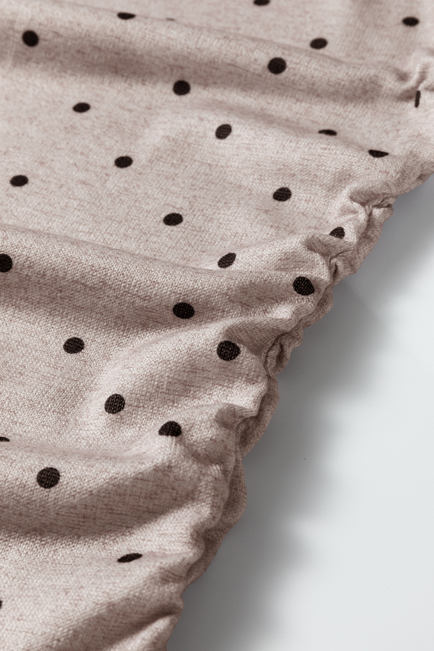 Jet Stream Polka Dot Boat Neck Knit Long Sleeve T Shirt - loveforevers