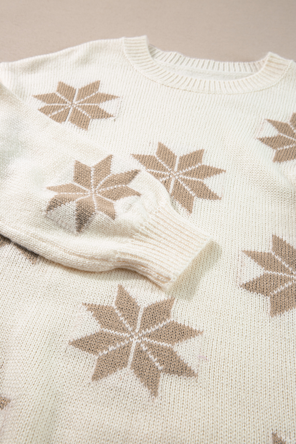White Snowflake Christmas Tunic Sweater - loveforevers
