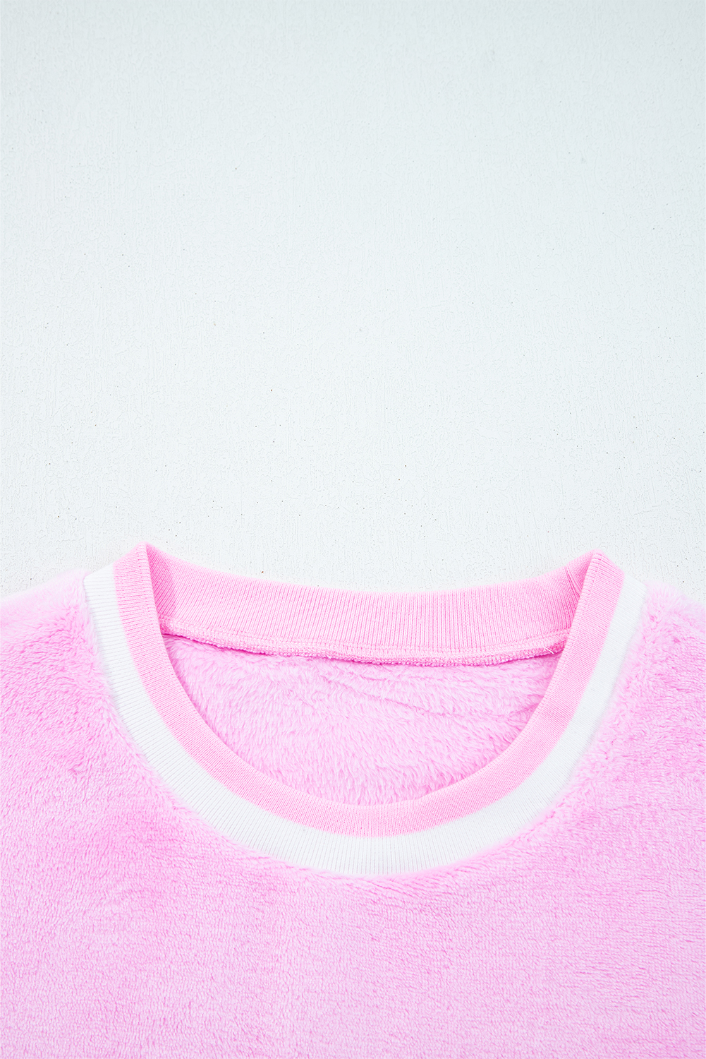 Sachet Pink Sequin Chenille MERRY Graphic Plush Pullover - loveforevers