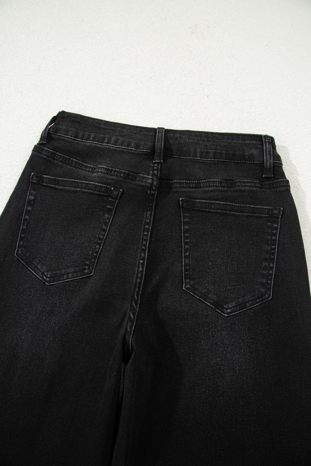 Gray Raw Hem Straight Leg Loose High Waist Jeans - loveforevers