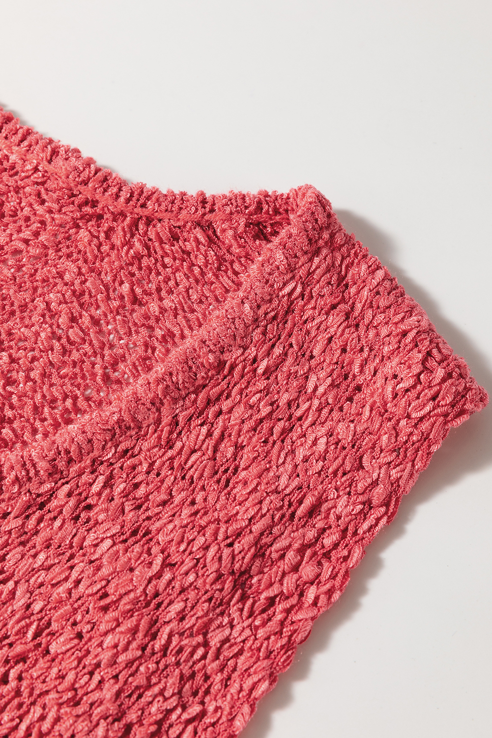 Flamingo Textured Knit U Neck Slim Fit Sweater Vest - loveforevers