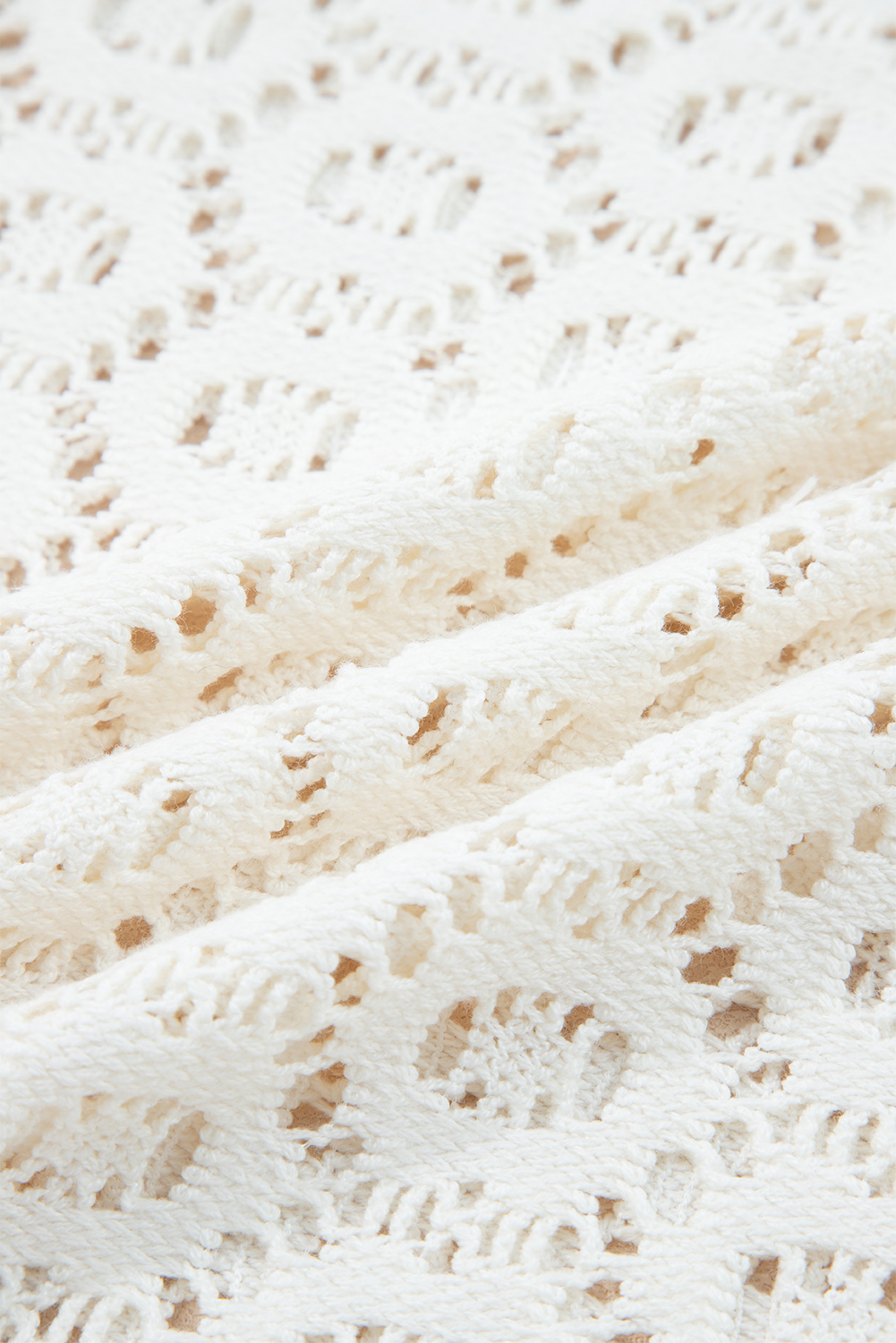 Beige Flower Lace V Neck Ruffled Sleeve Top - loveforevers