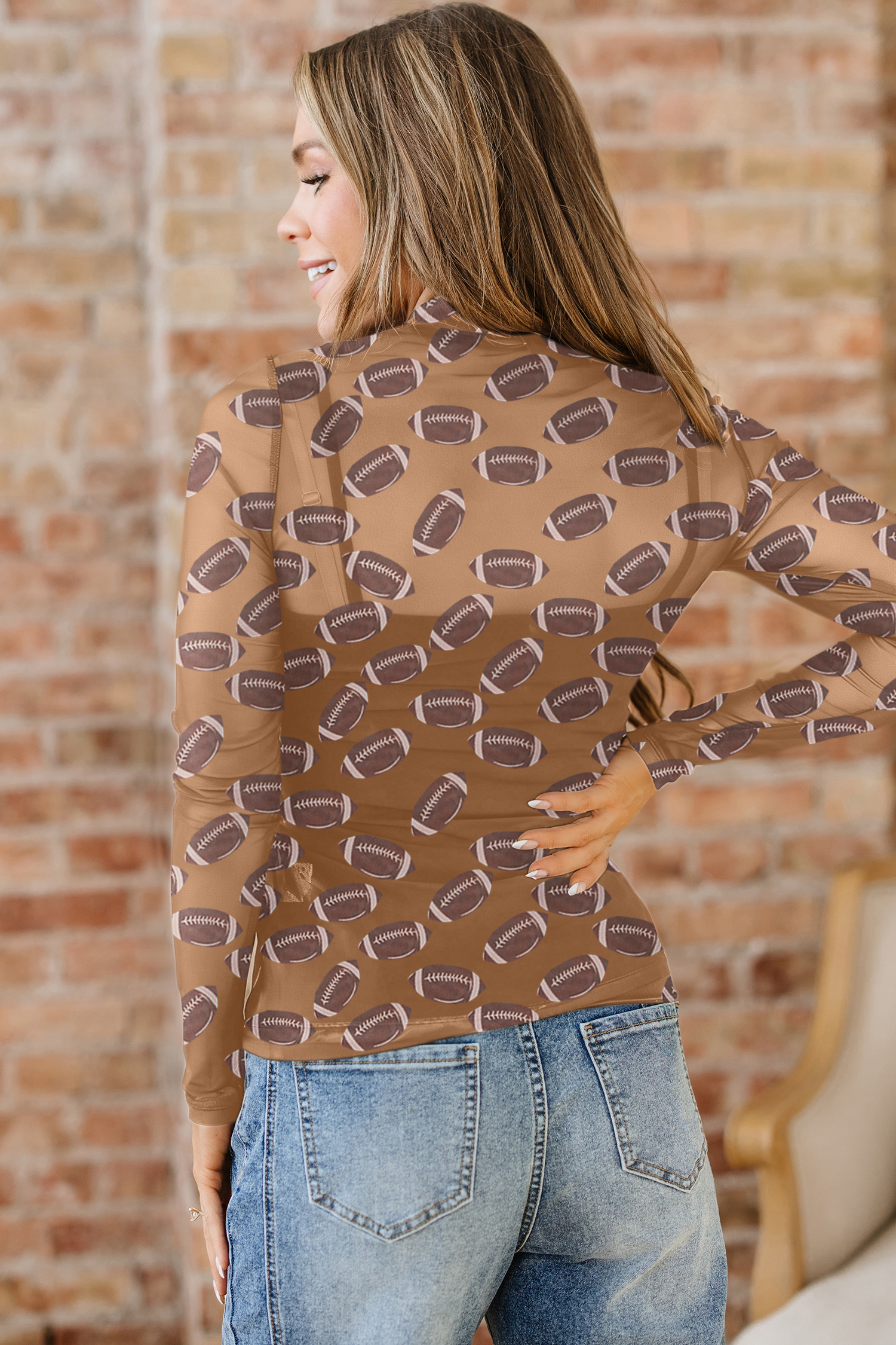 Black Christmas Fashion Print Slim Fit Long Sleeve Top - loveforevers