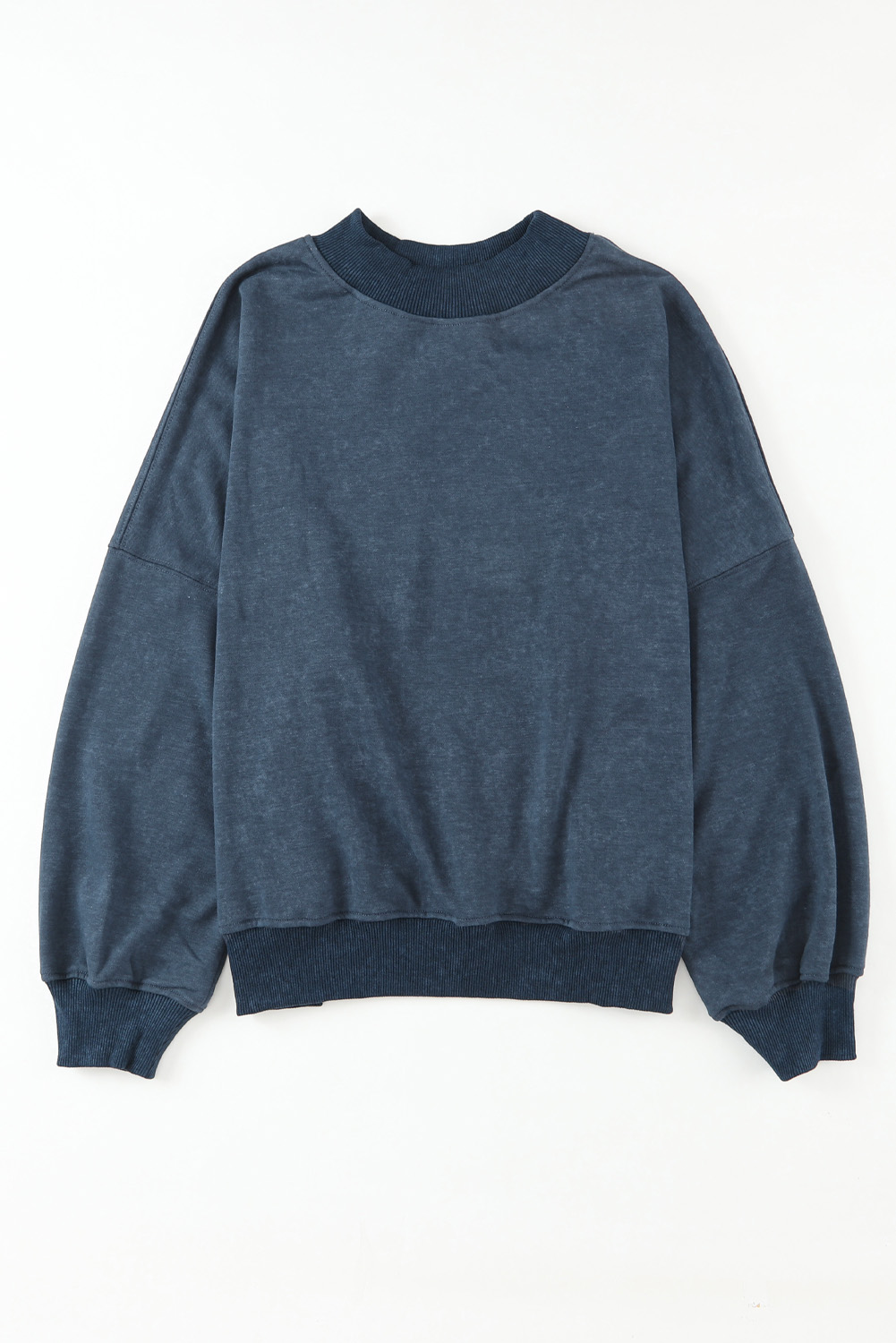 Brown Drop Shoulder Crew Neck Pullover Sweatshirt - loveforevers