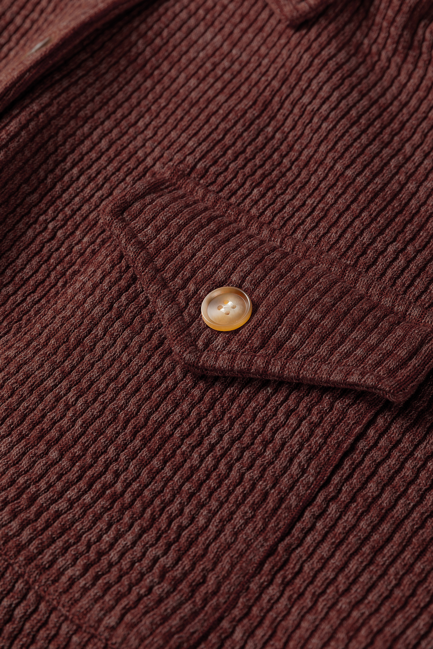 Medium Grey Ribbed Knit Buttons Front Flap Pocket Casual Shacket - loveforevers