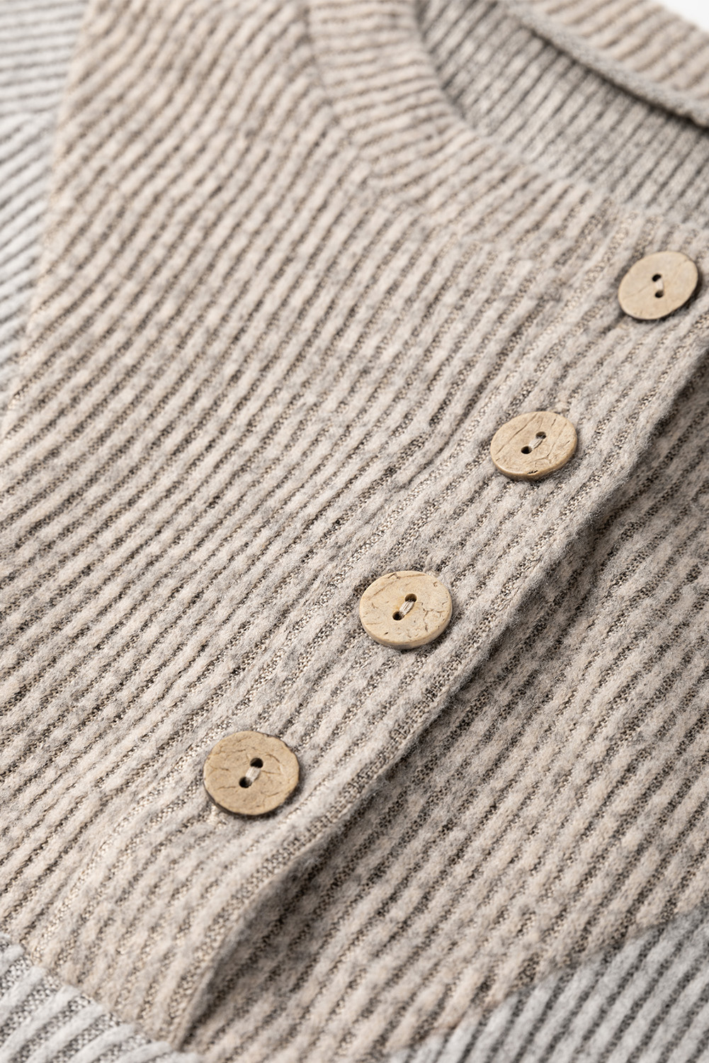 Contrast Ribbed Loose Fit Long Sleeve Top - loveforevers