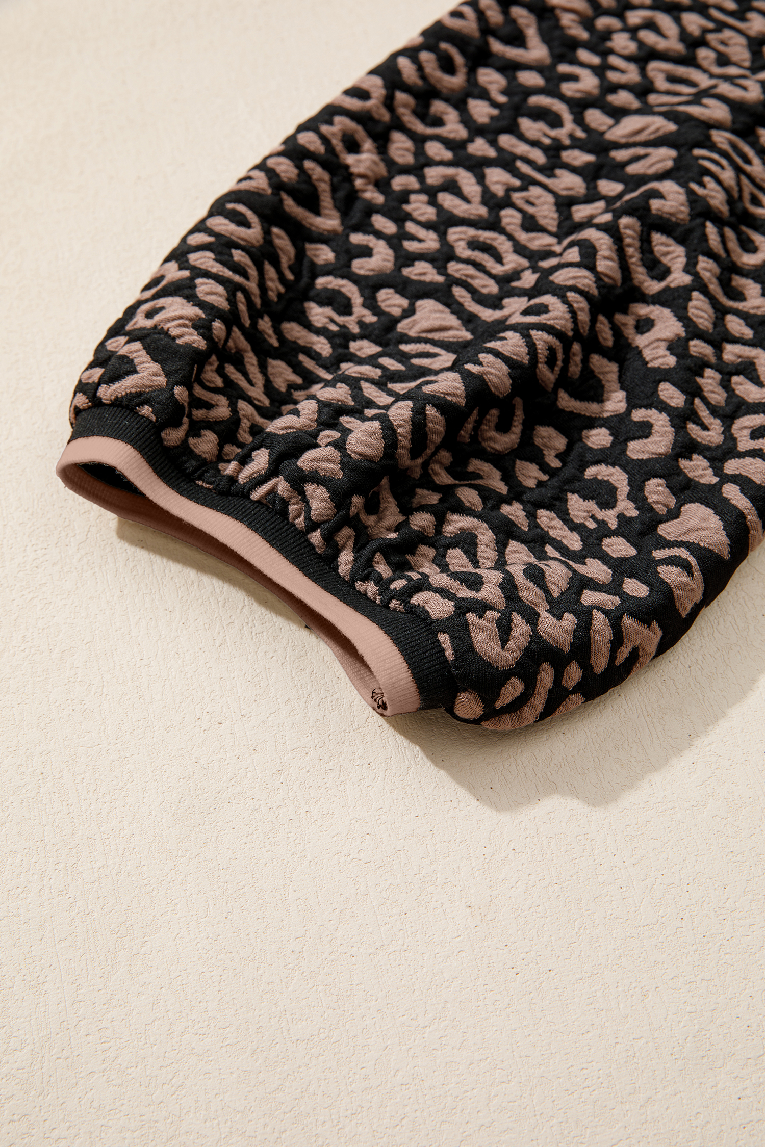 Black Leopard Print Bubble Sleeve Shift Mini Dress - loveforevers