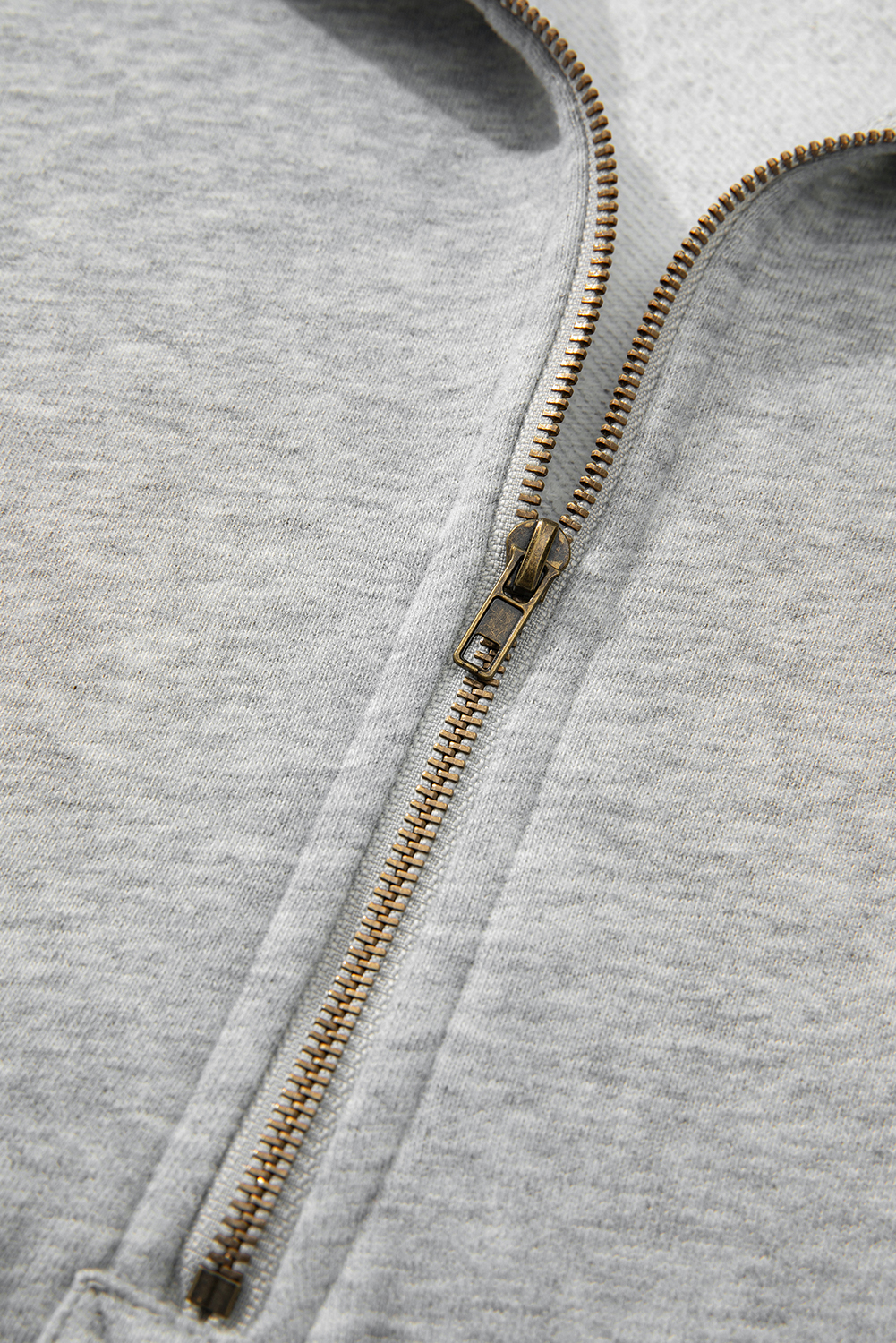 Bonbon Fleece Lined Half Zipper Kangaroo Pockets Loose Hoodie - loveforevers