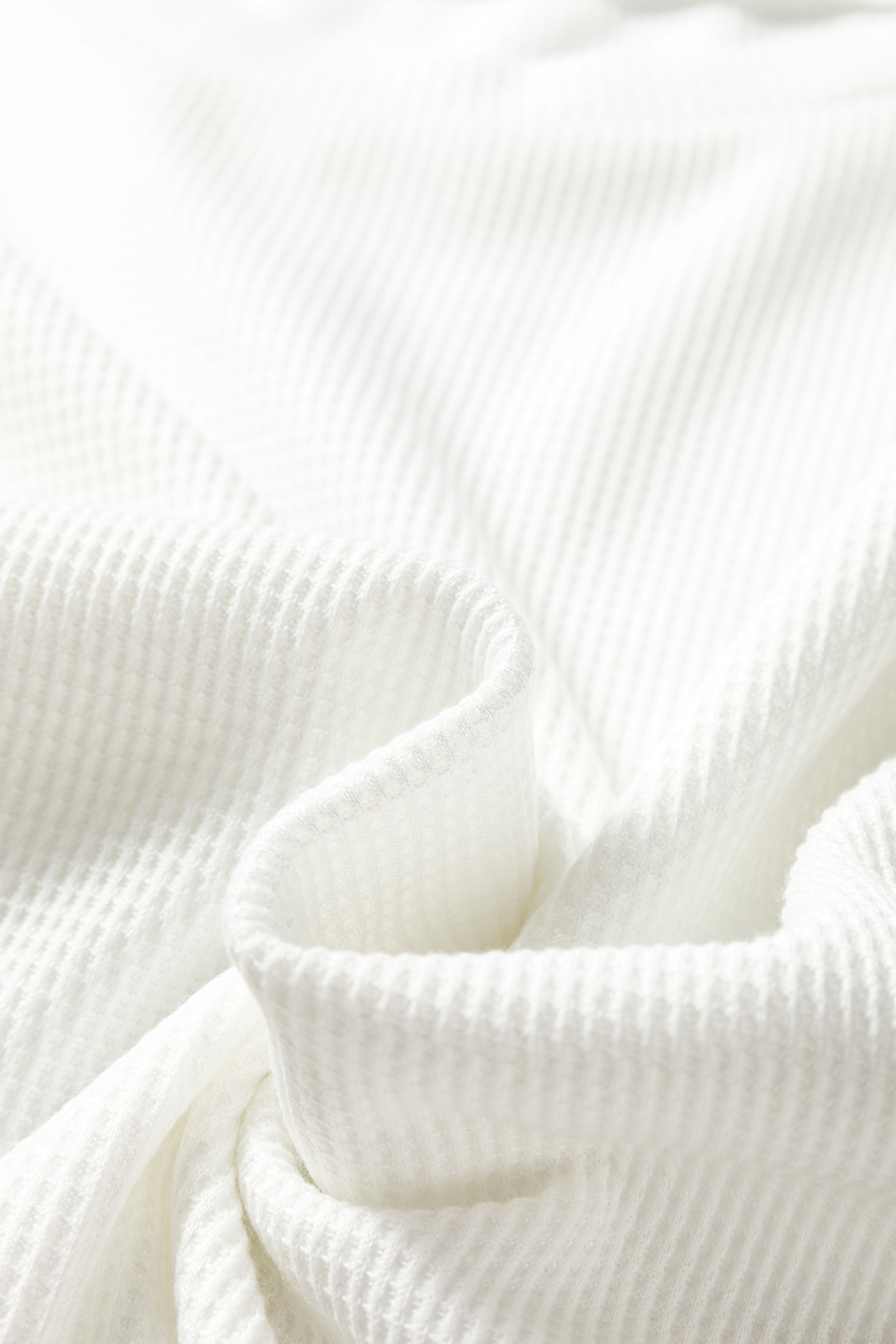 White Lace Long Sleeve Textured Pullover - loveforevers