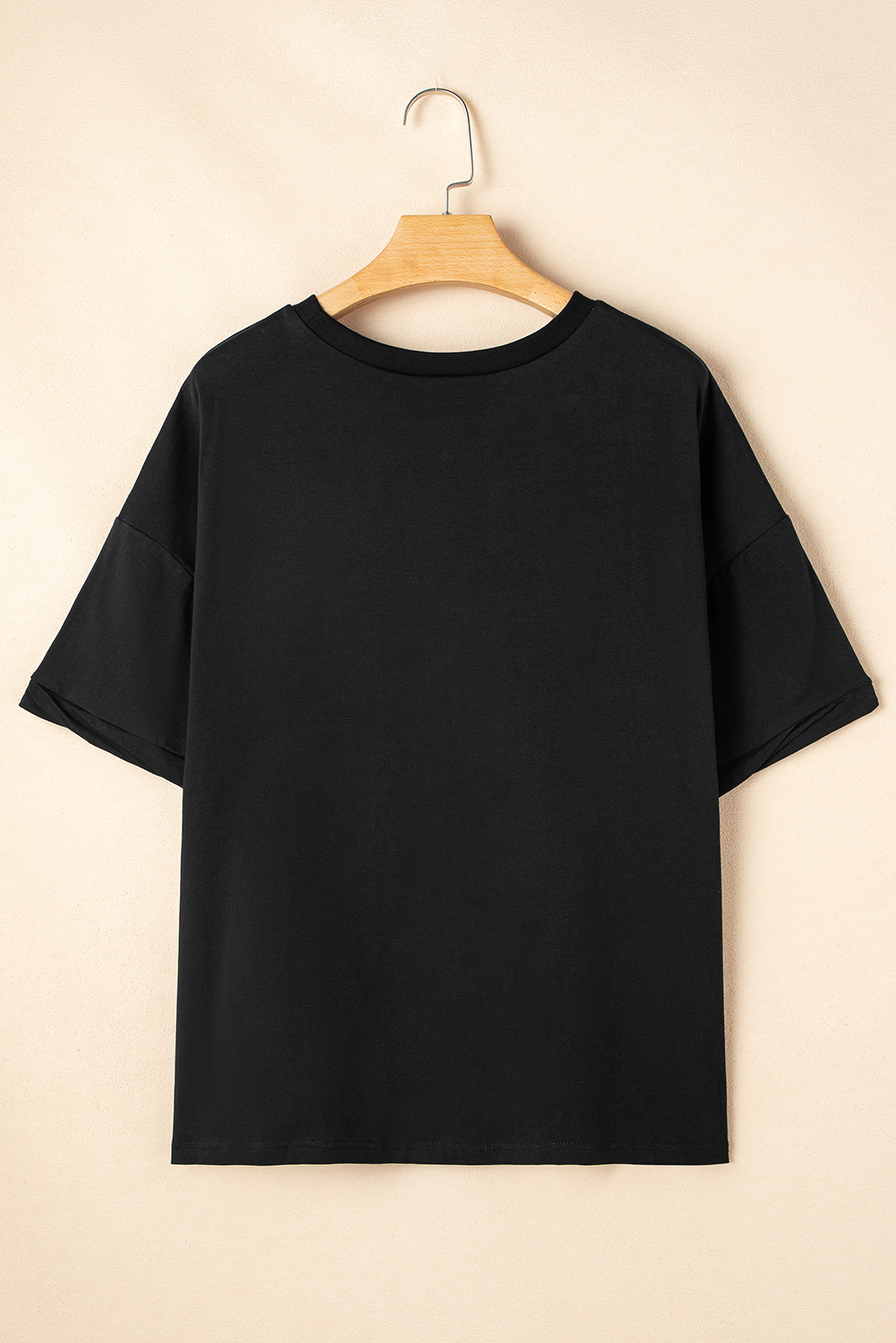 Black Music Lovers Sequined Guitars Dropped Shoulder T Shirt - loveforevers