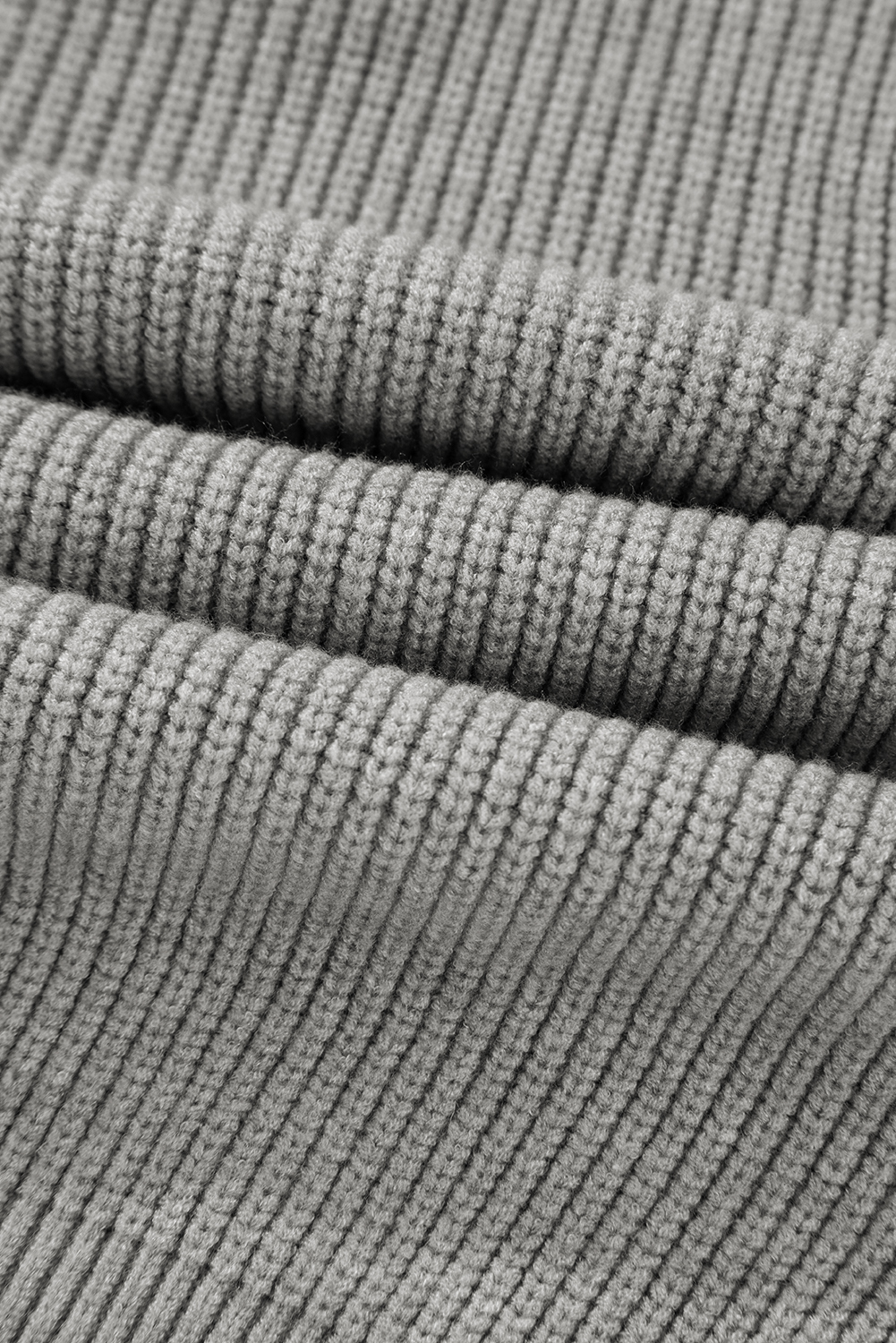 Philippine Gray Ribbed Knit Bow Front Buttoned Cardigan - loveforevers