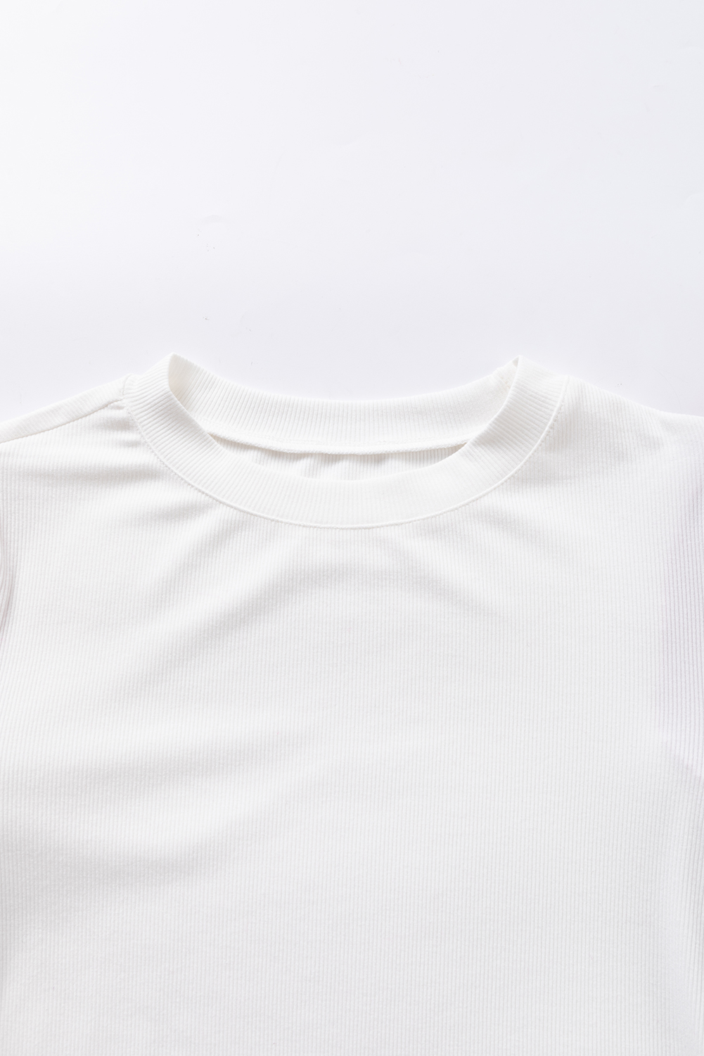 White Contrast Tweed Puff Sleeve Top - loveforevers