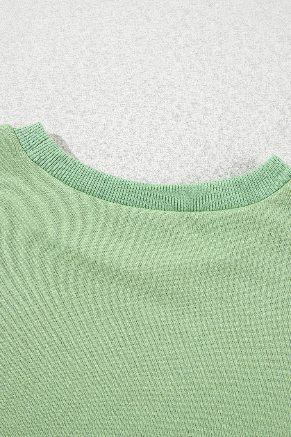 Grass Green Solid Fleece Lined Drop Shoulder High Low Sweatshirt - loveforevers