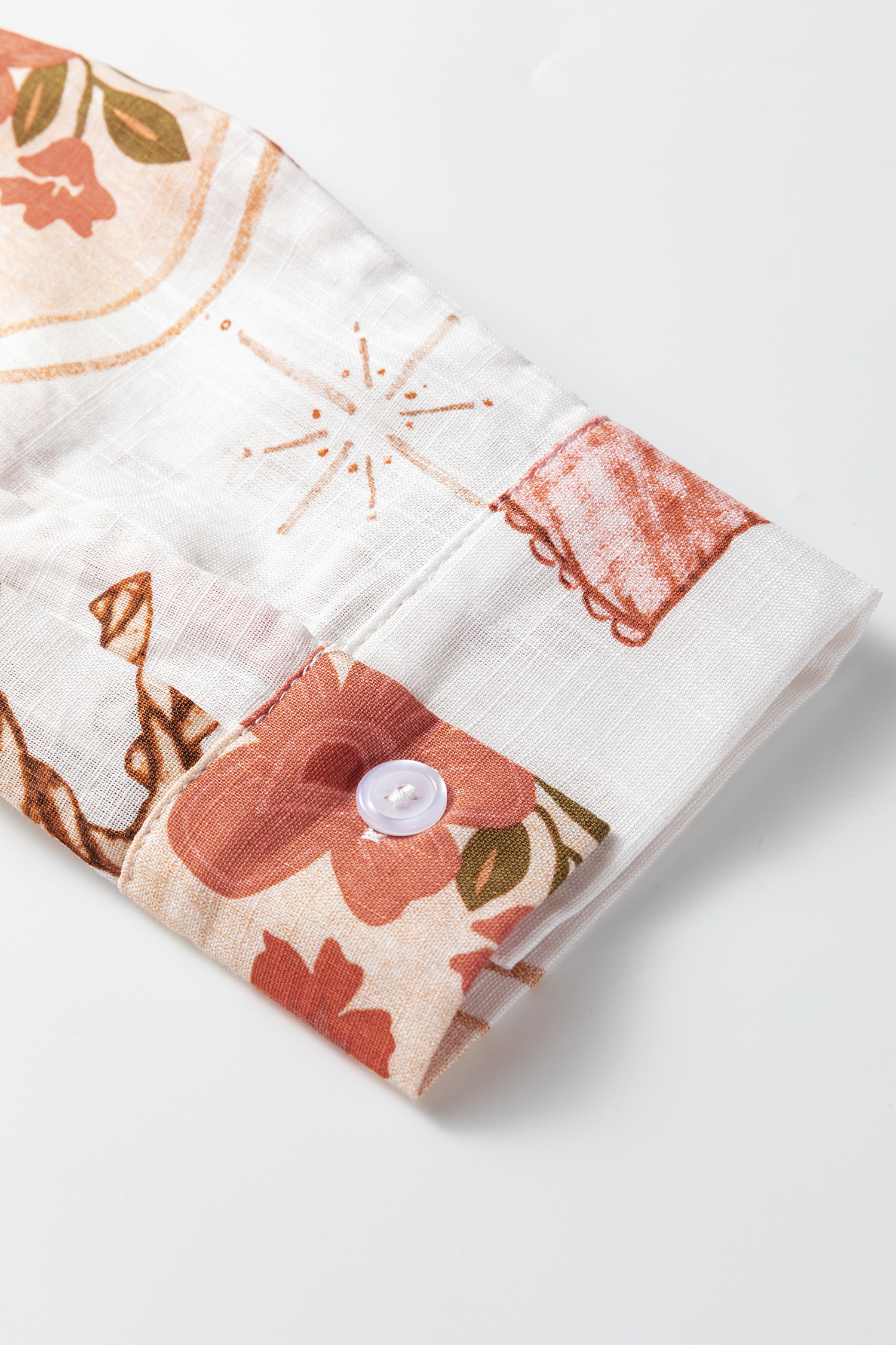 White Rodeo Cowgirl Print Western Button up Shirt - loveforevers