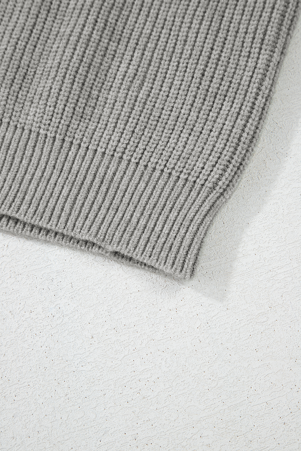 Philippine Gray Ribbed Knit Bow Front Buttoned Cardigan - loveforevers