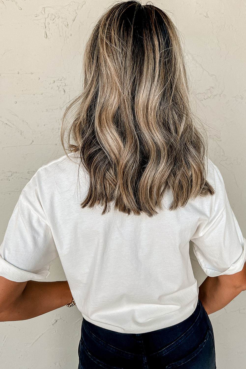 White Hippity Hoppity Graphic Loose Tee - loveforevers