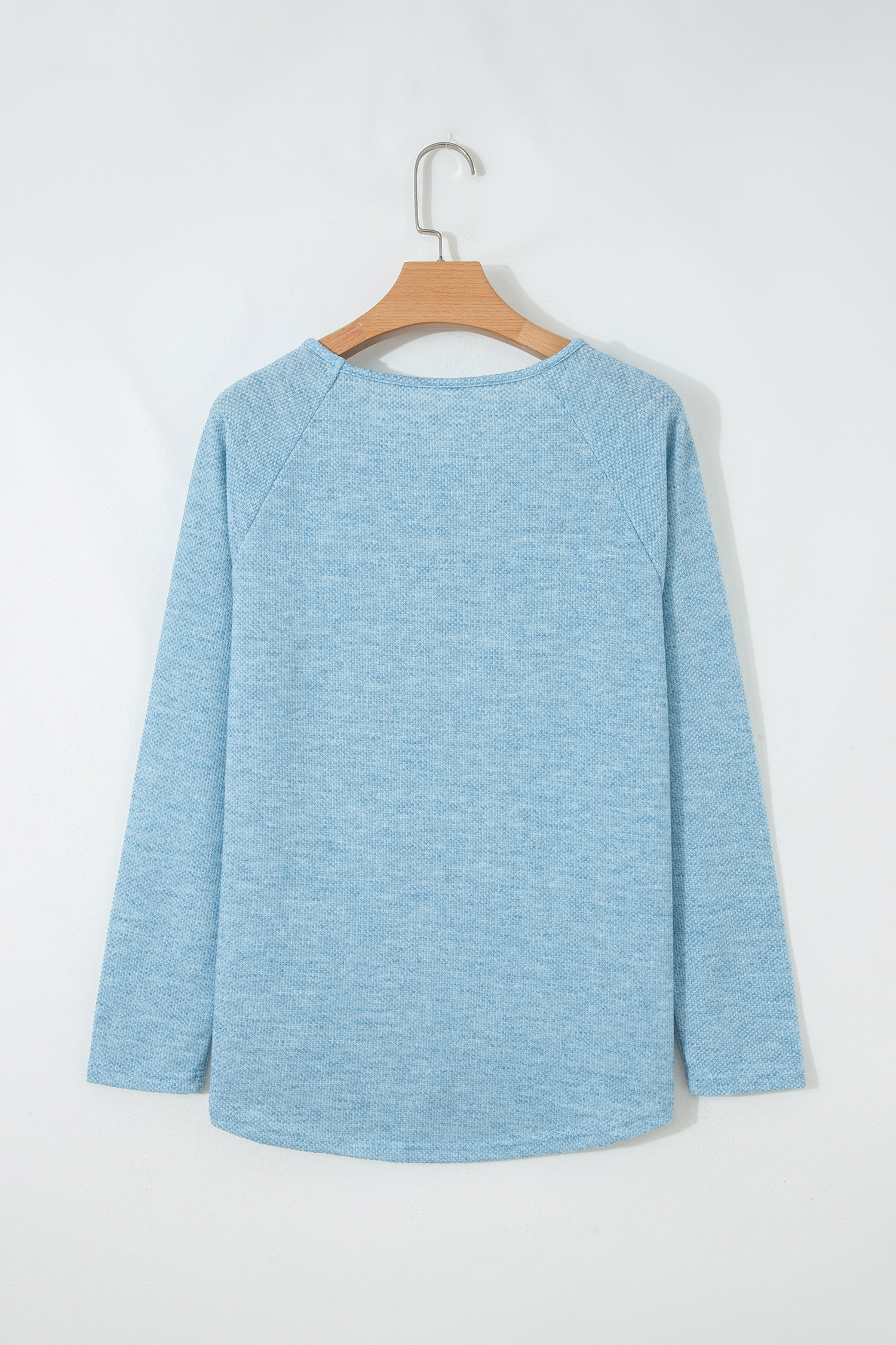 Moonlight Jade Textured Raglan Sleeve Knit Loose Top - loveforevers