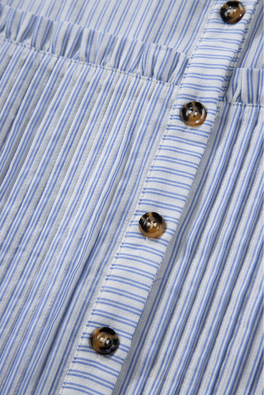 Sky Blue Stripe Striped Buttoned up Long Sleeve Shirt - loveforevers