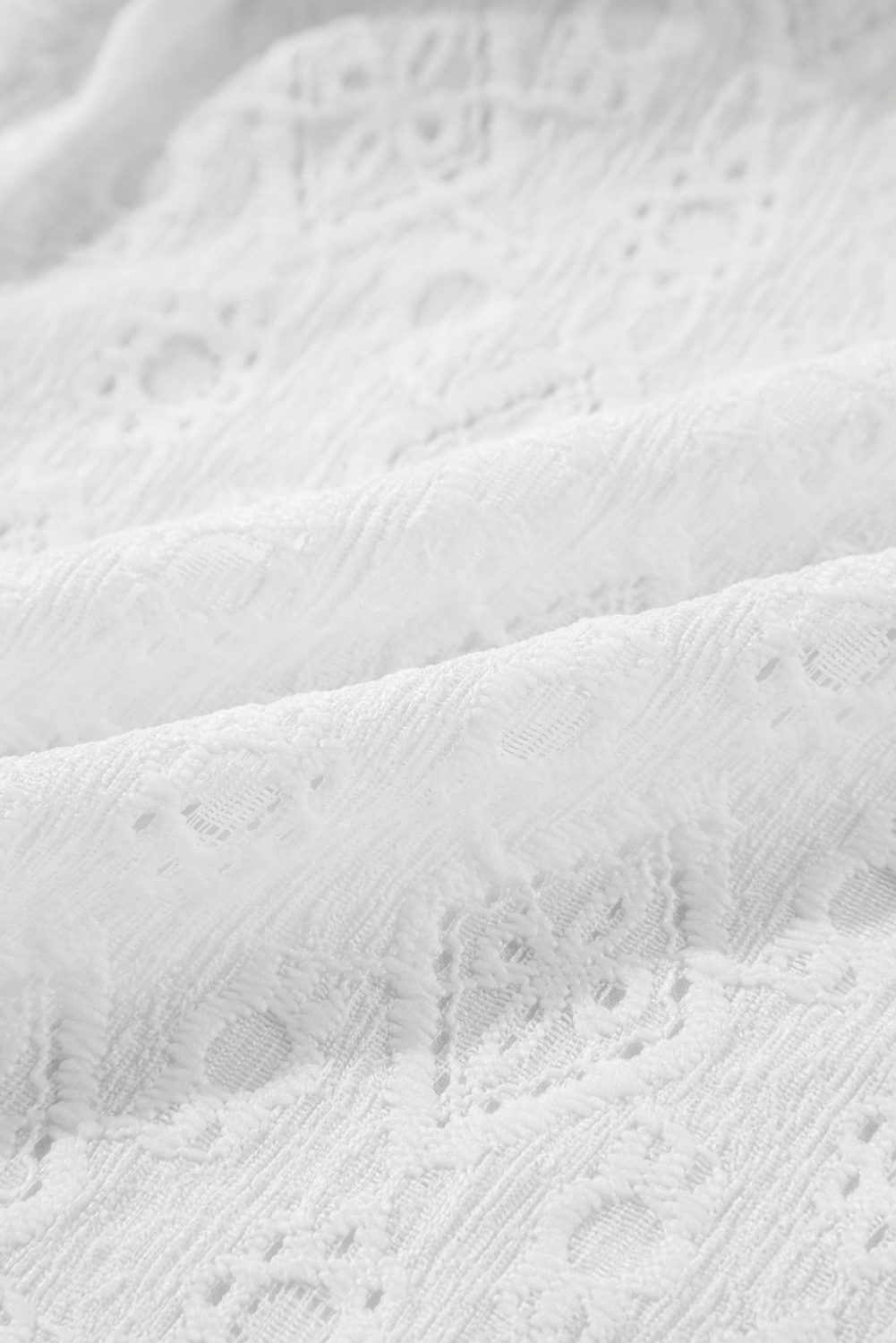 White Lace Sleeveless Knot Hollow Out Back Tied Waist Mini Dress - loveforevers
