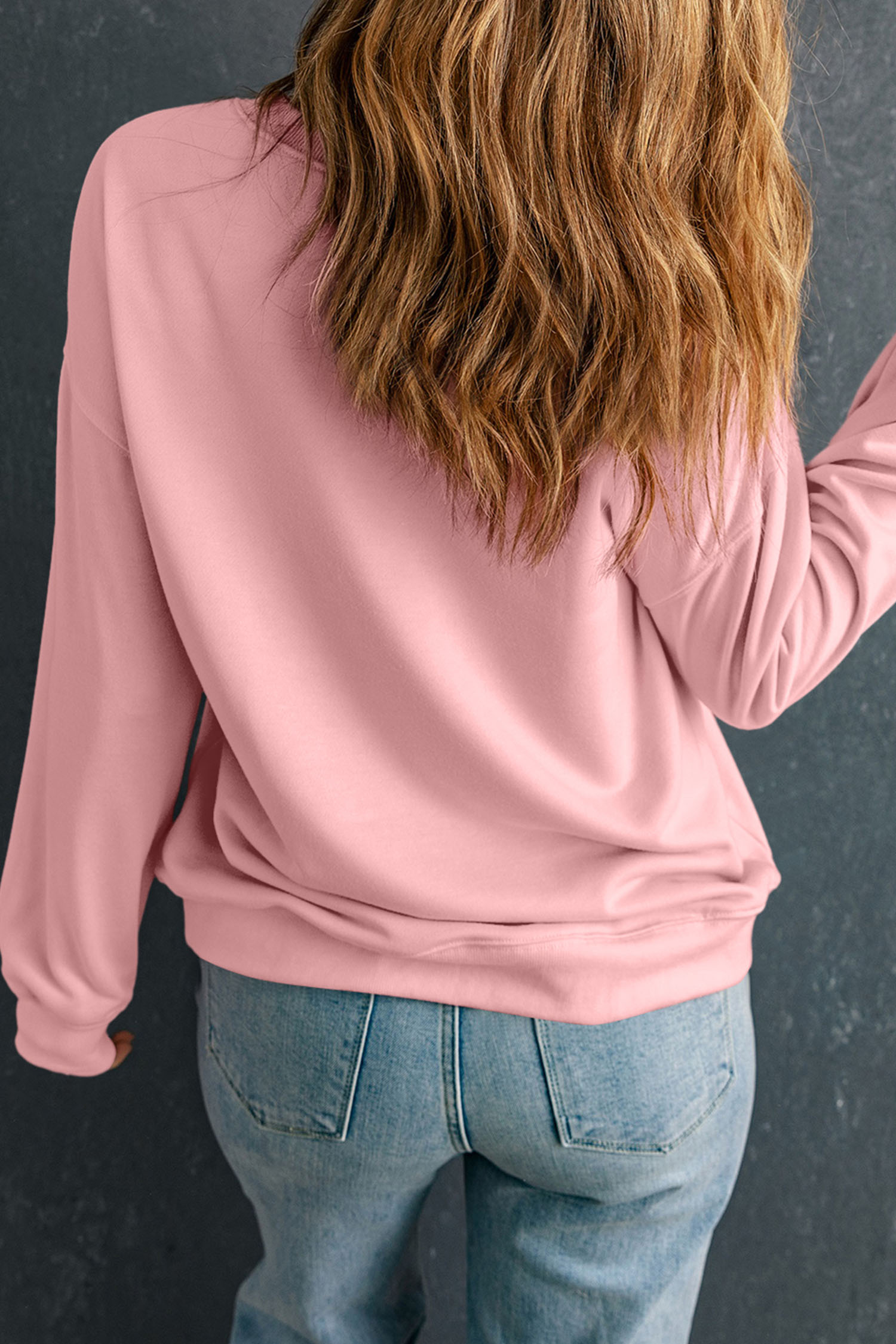Pink XOXO Playful Embroidered Valentines Day Sweatshirt - loveforevers