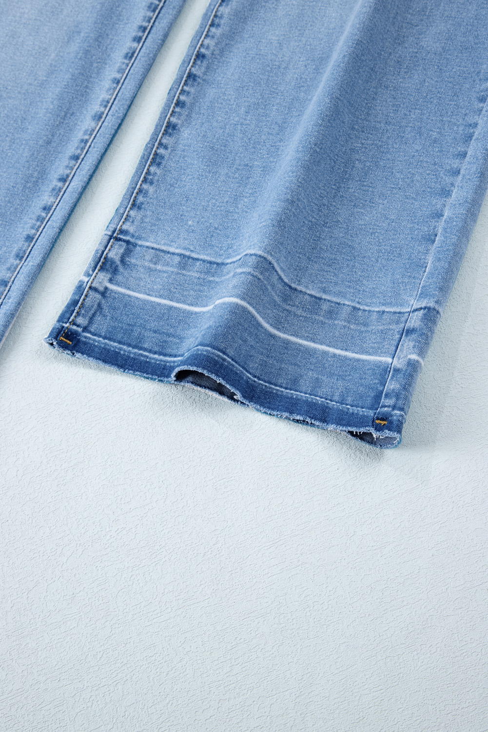 Gray Raw Hem Straight Leg Loose High Waist Jeans - loveforevers