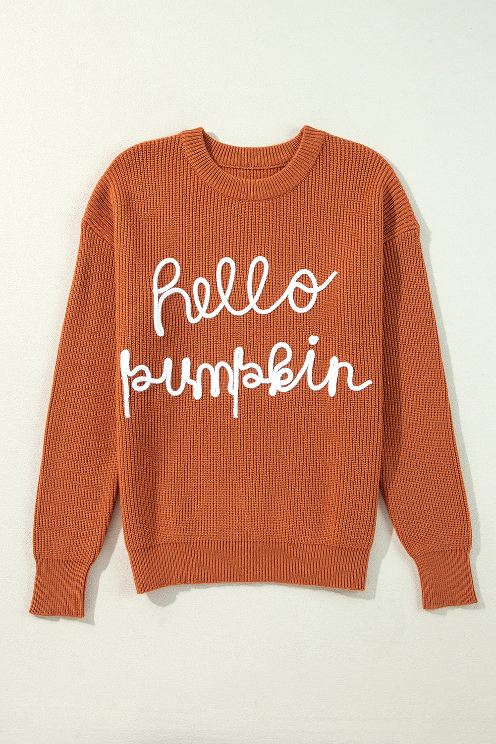 Flamingo Hello Pumpkin Graphic Sweater - loveforevers