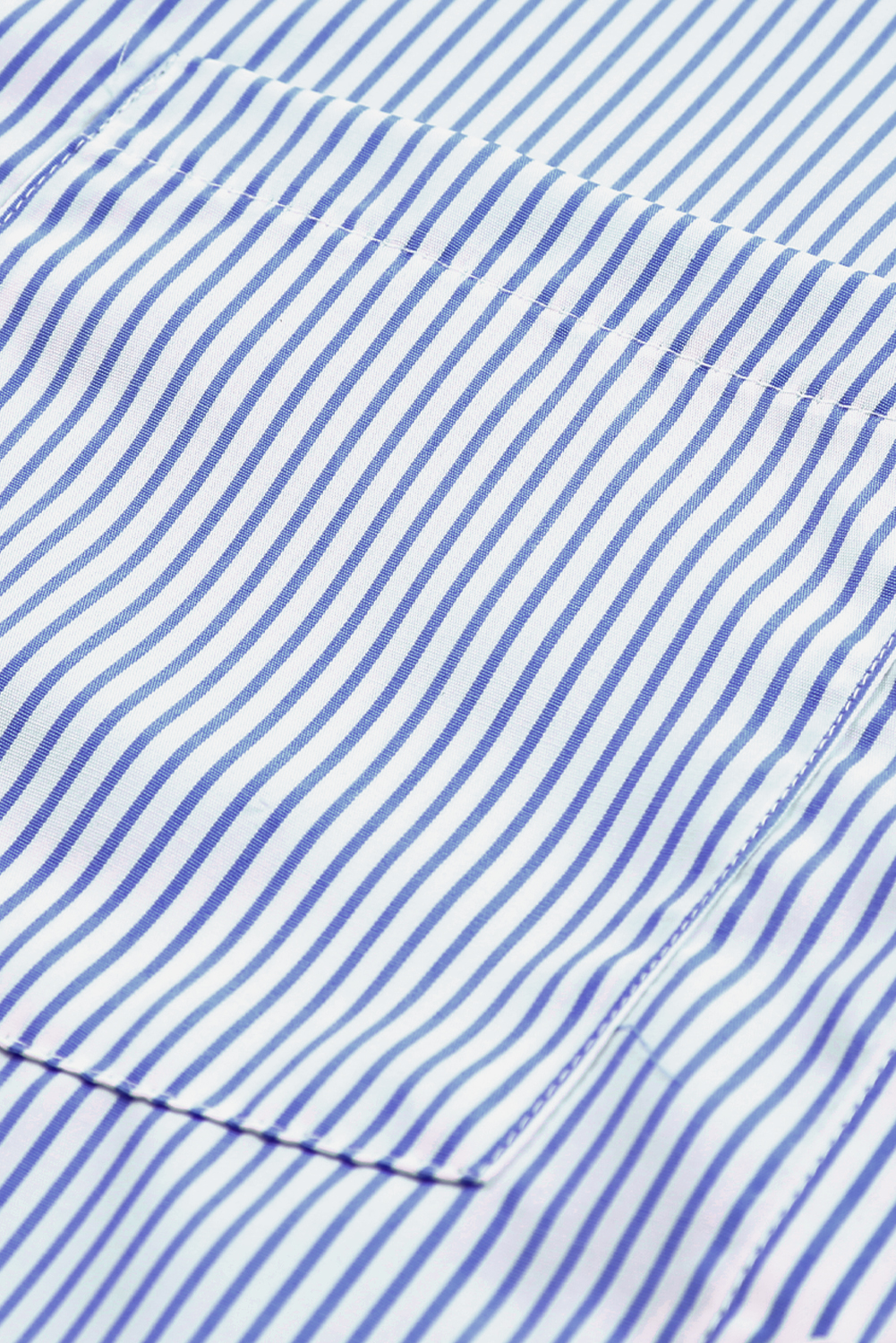 Red Stripe Smocked Cuffed Striped Boyfriend Shirt with Pocket - loveforevers