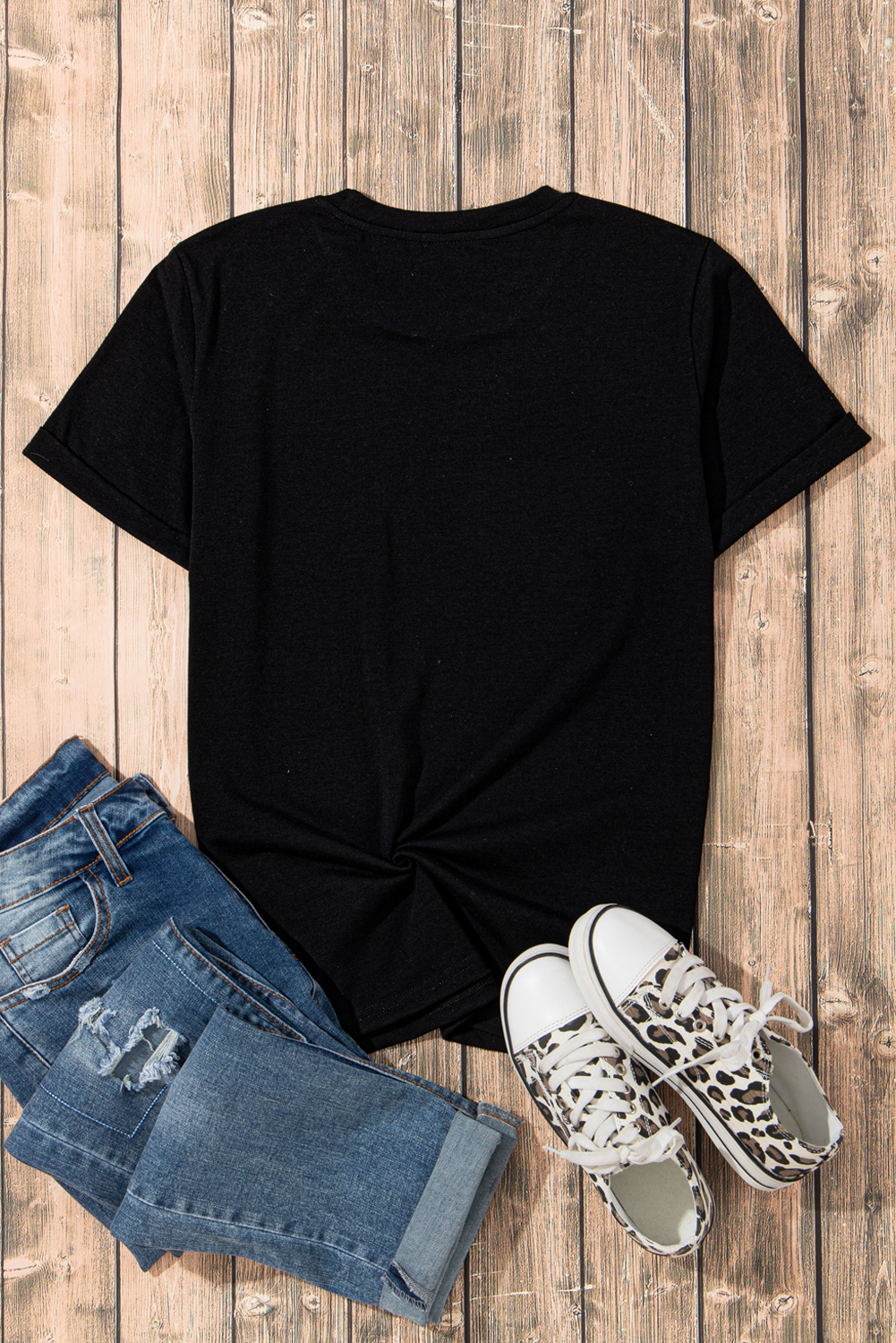 Khaki Casual Plain Crew Neck Tee - loveforevers