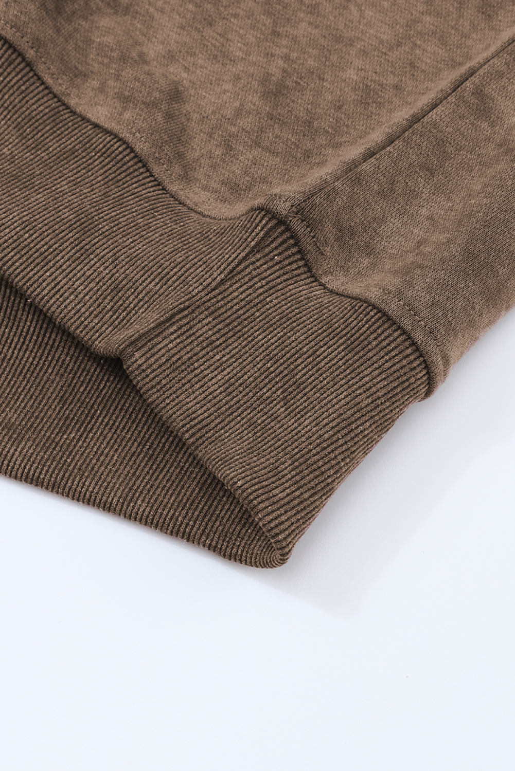 Brown Drop Shoulder Crew Neck Pullover Sweatshirt - loveforevers