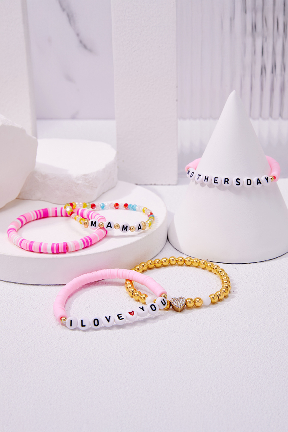 Bonbon Mothers Day Slogan Beaded Multi Layer Bracelet - loveforevers