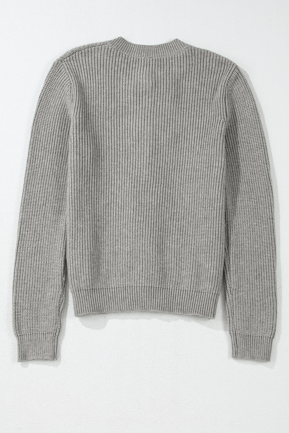 Philippine Gray Ribbed Knit Bow Front Buttoned Cardigan - loveforevers