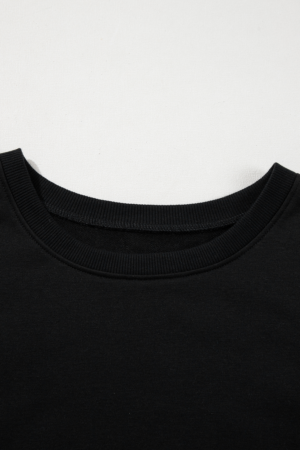 Black Contrast Stitches Detail Puffy Half Sleeve Blouse - loveforevers