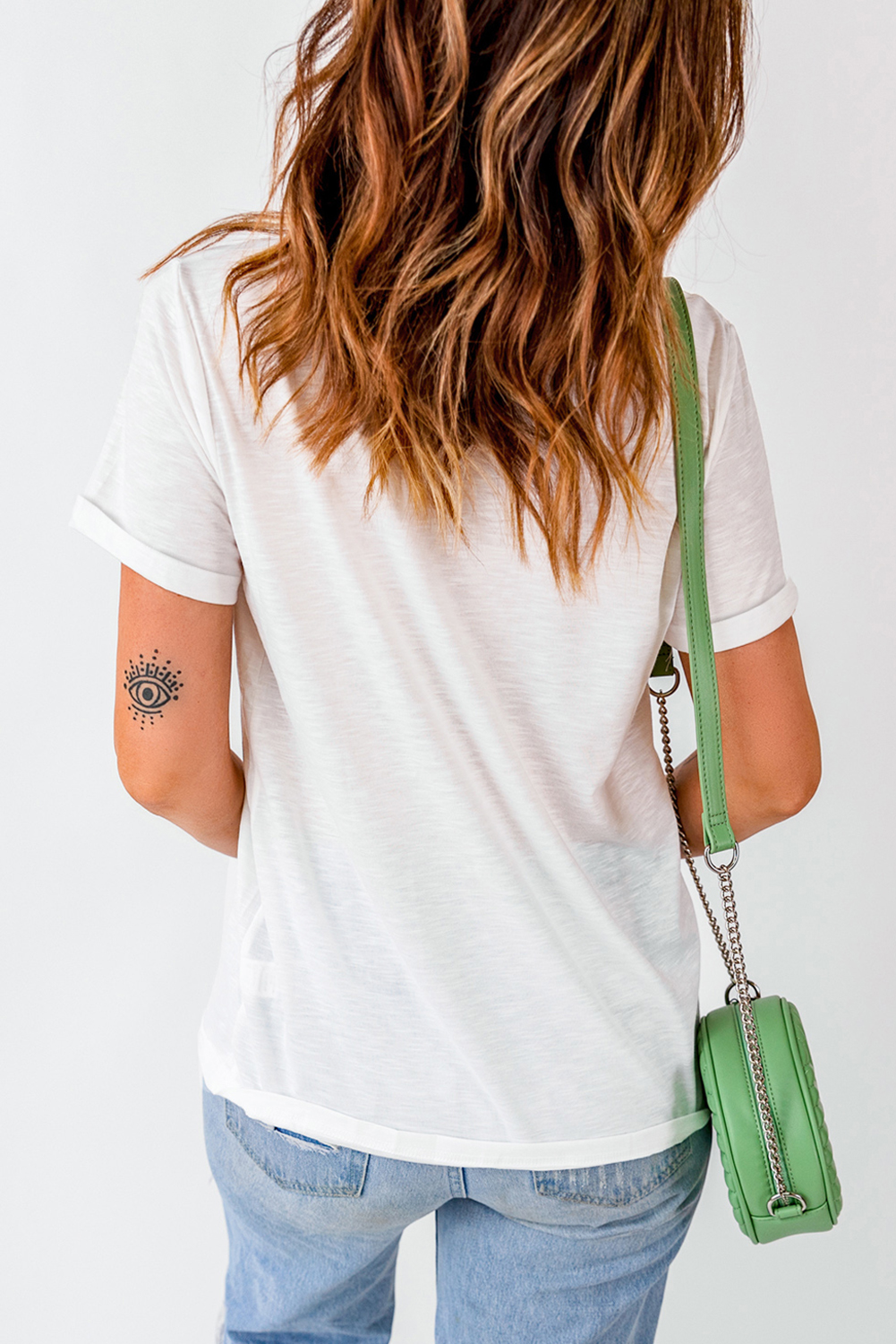 White AND THEY CALL THE THING RODEO Graphic Crewneck Tee - loveforevers