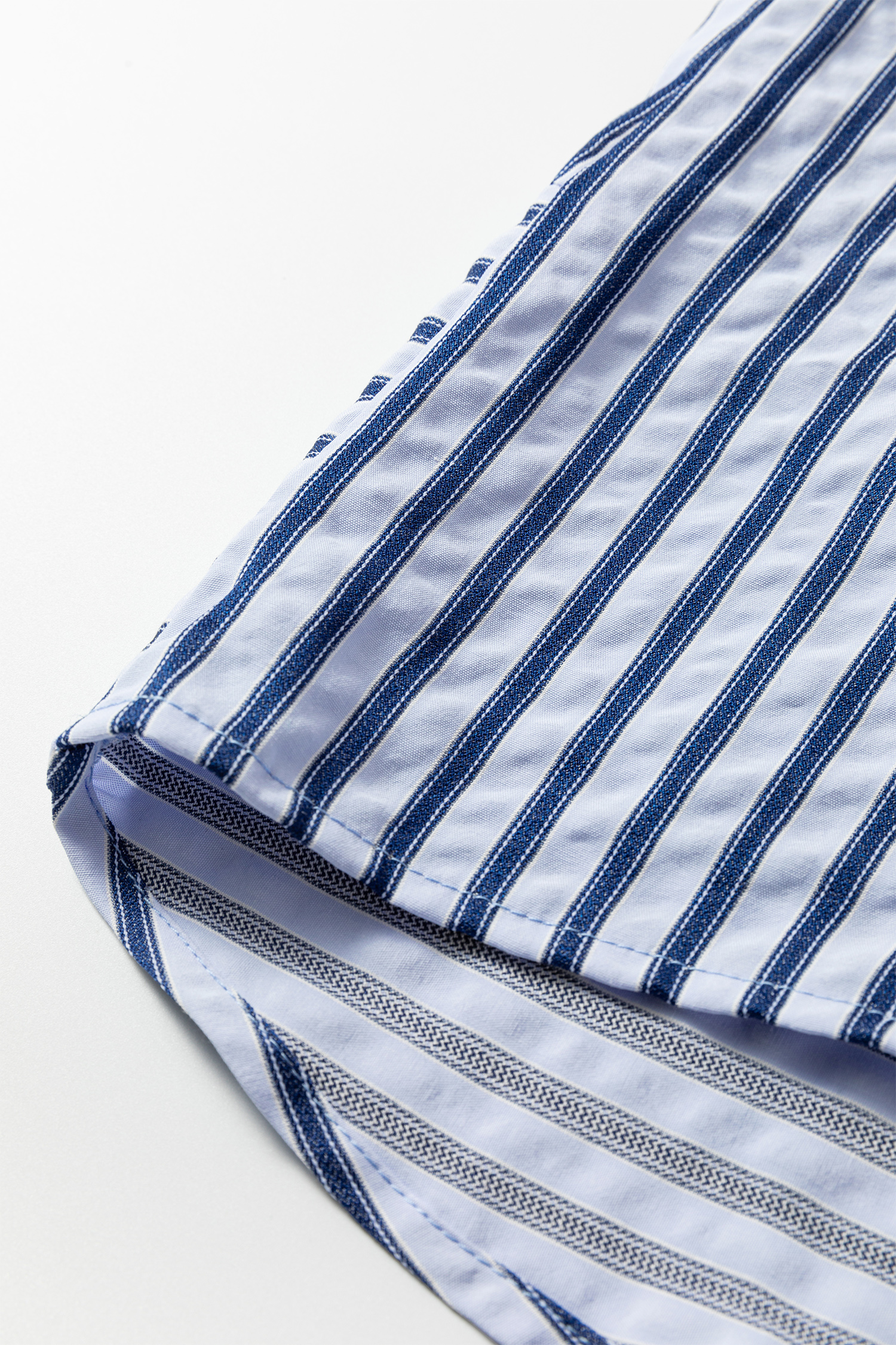 Blue Stripe Button Down Long Sleeve Loose Shirt - loveforevers