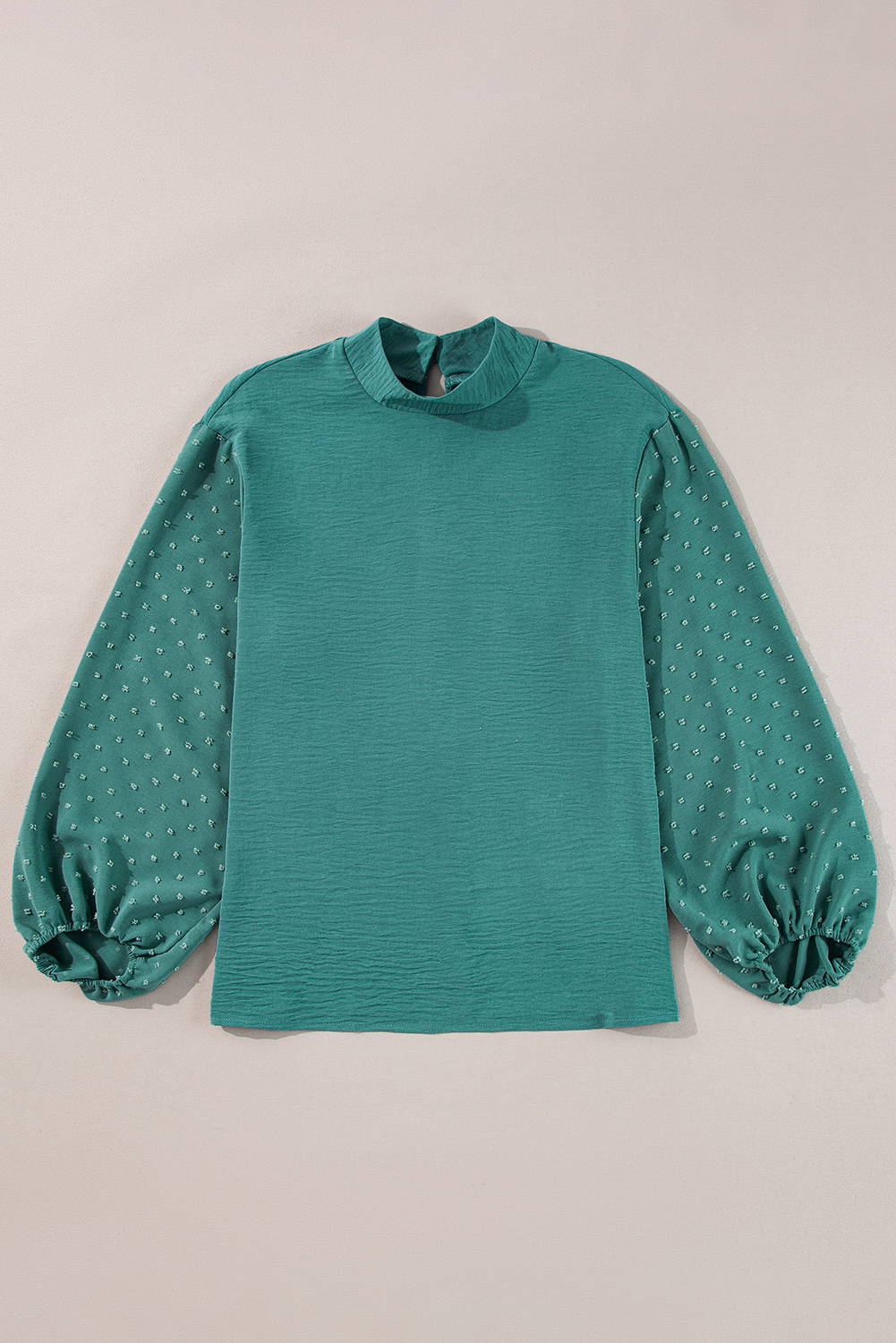 Skobeloff Swiss Dot Balloon Sleeve Loose Blouse - loveforevers