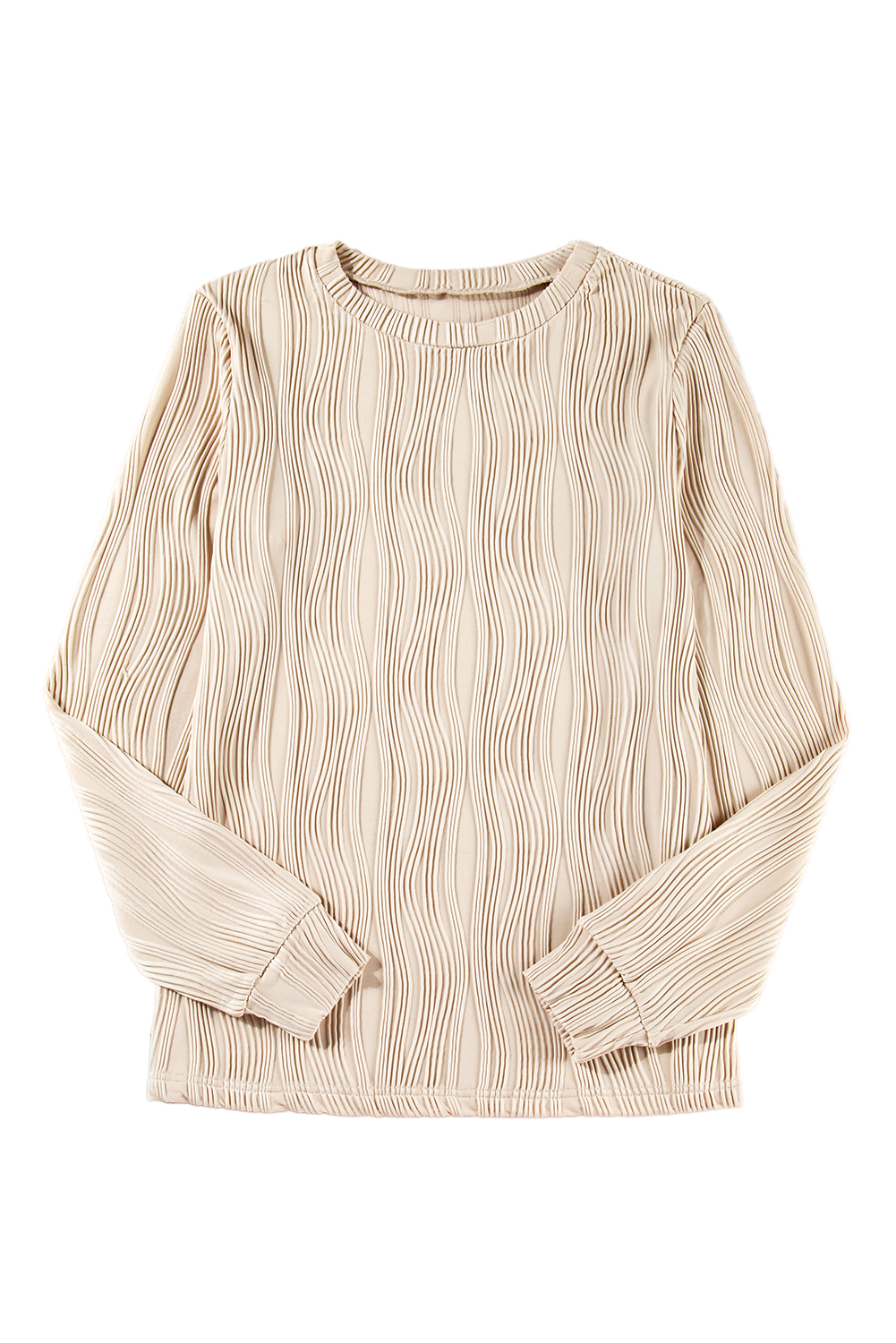 White Wavy Textured Mock Neck Cap Sleeve Top - loveforevers