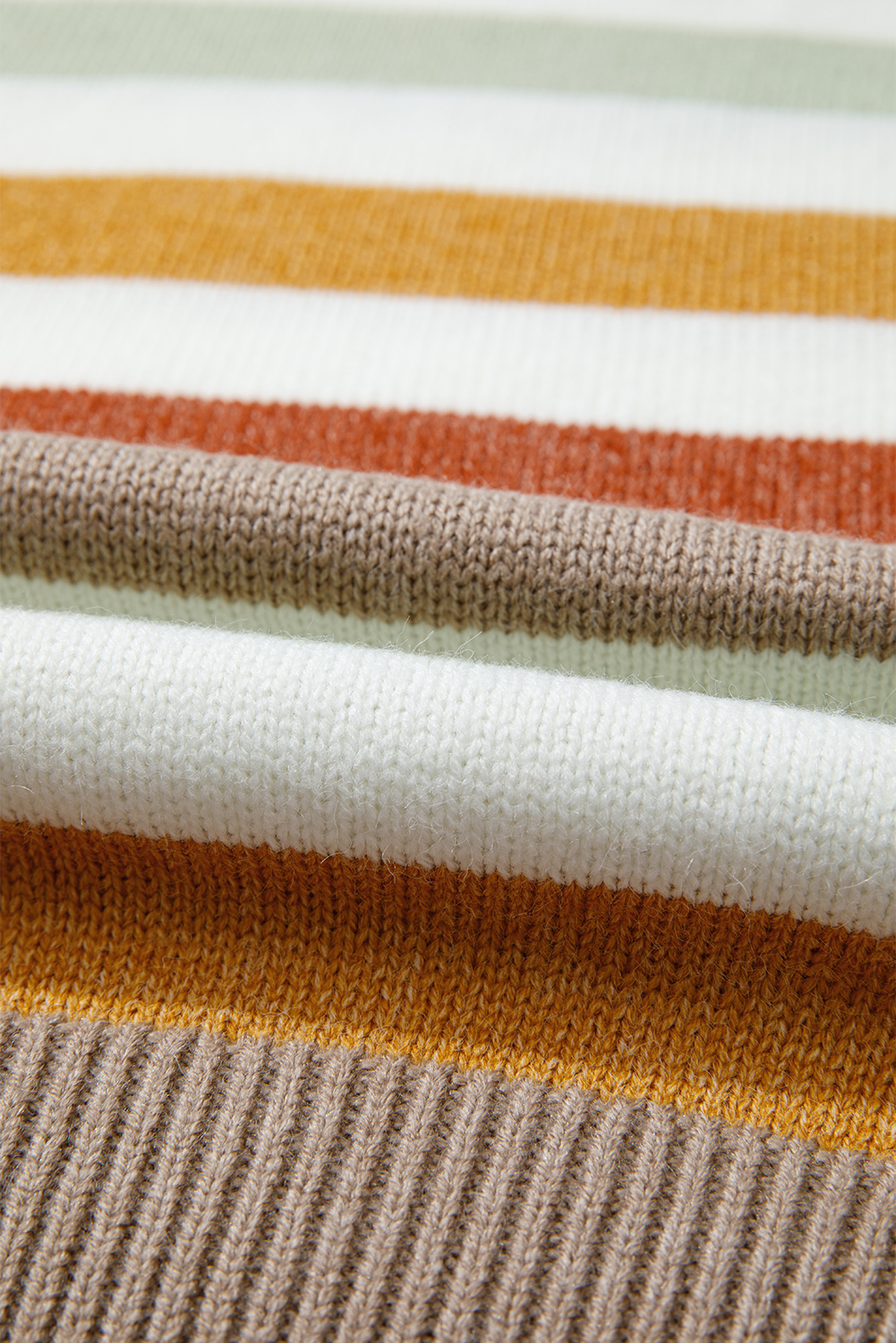 Multicolour Stripe Drop Shoulder Crew Neck Sweater - loveforevers