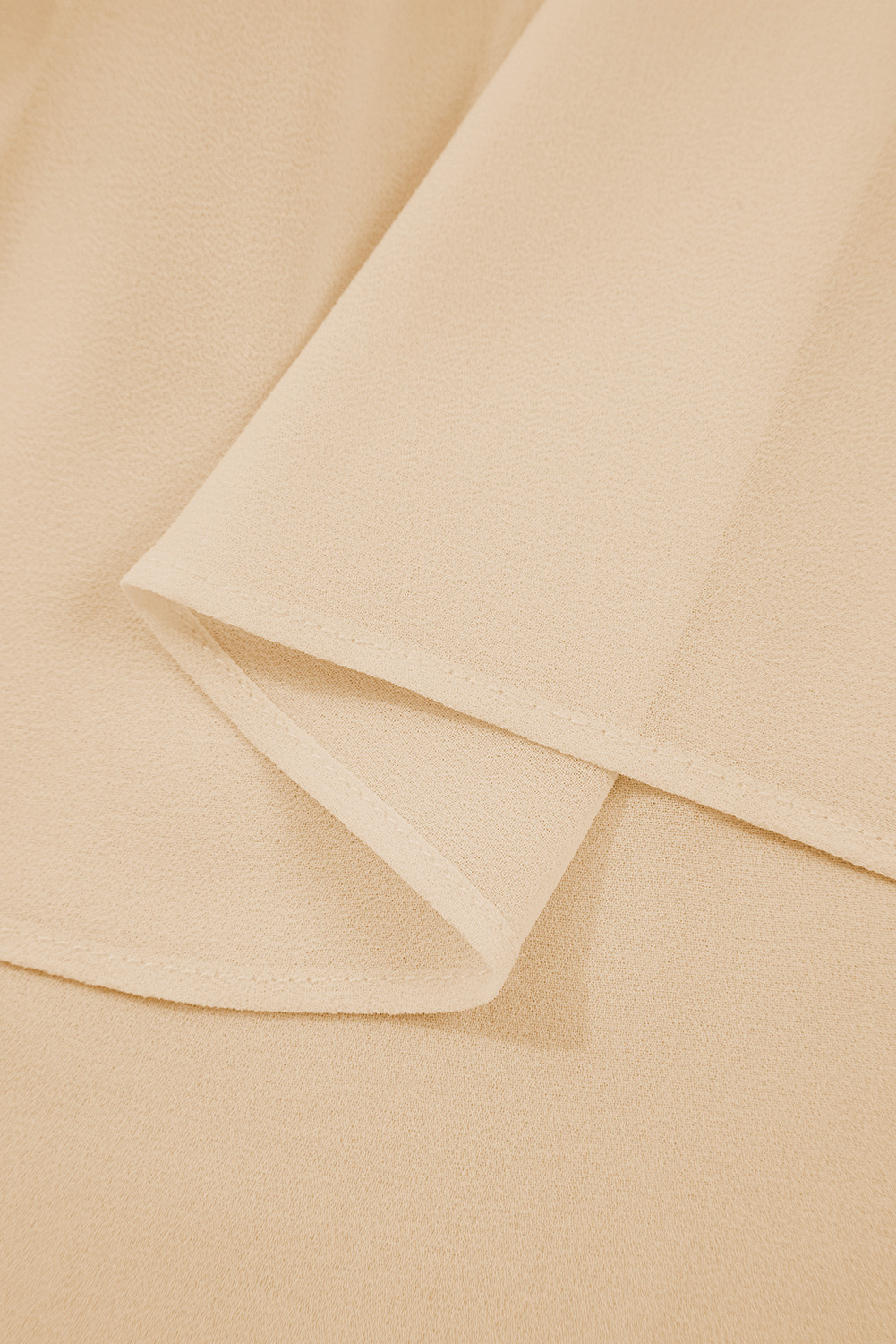 Parchment Pleated Ruffle Long Sleeve Chiffon Blouse - loveforevers