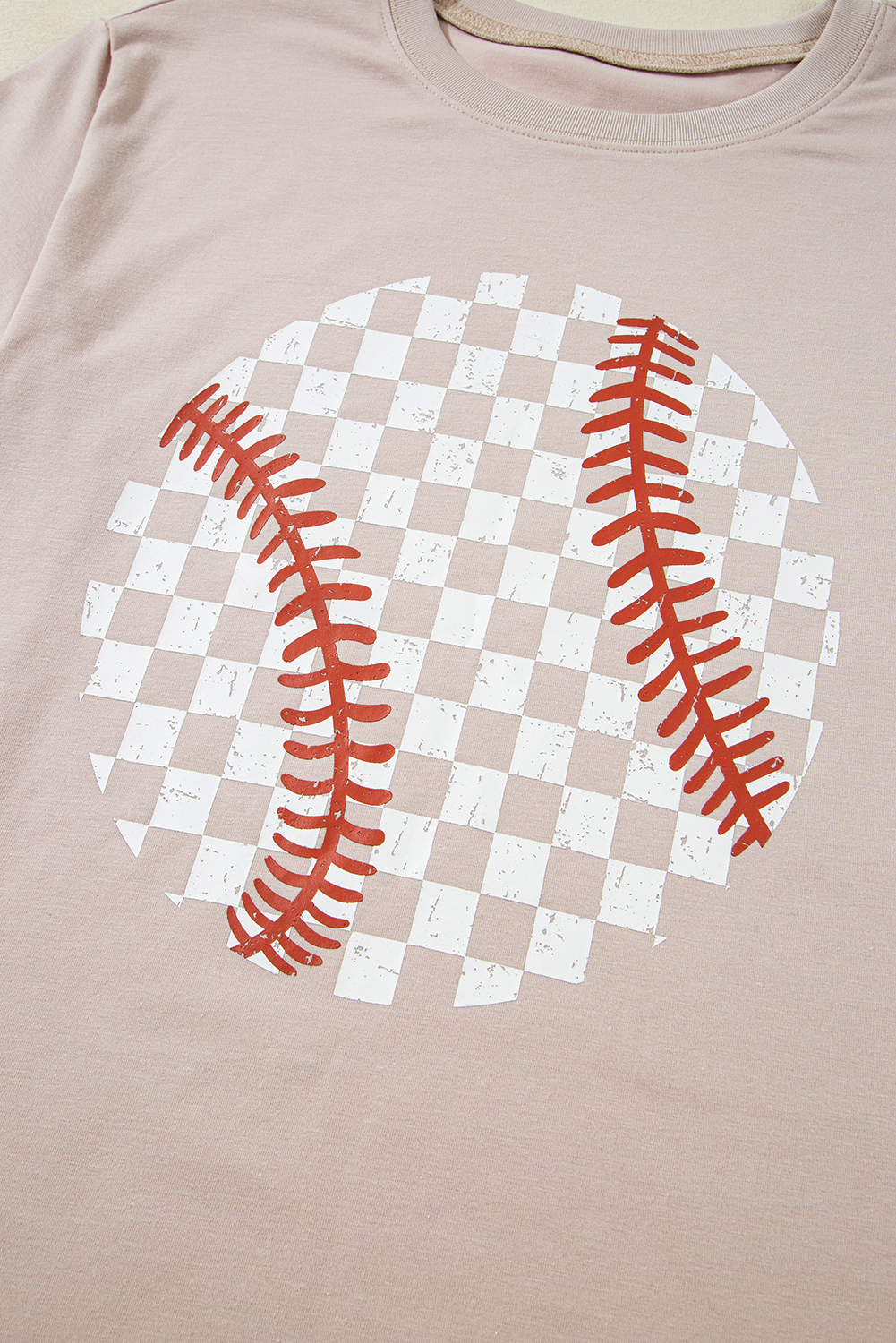 Jet Stream Checkered Baseball Graphic Tee - loveforevers