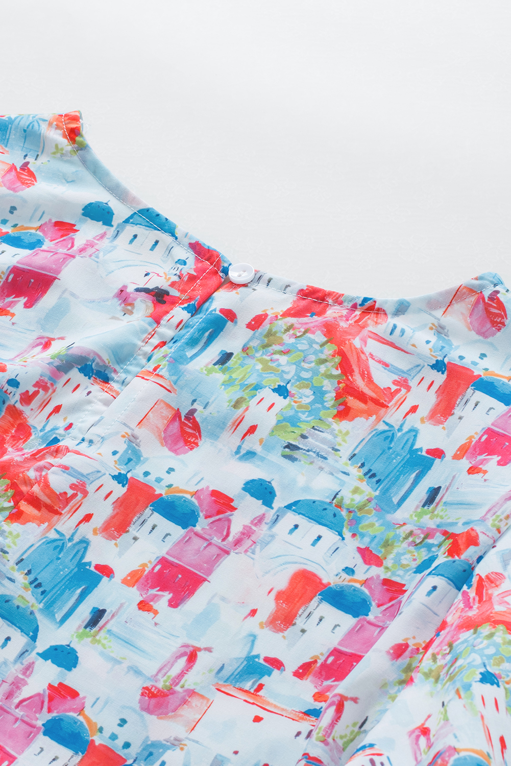 Sky Blue Parisian Avenue Babydoll Top - loveforevers
