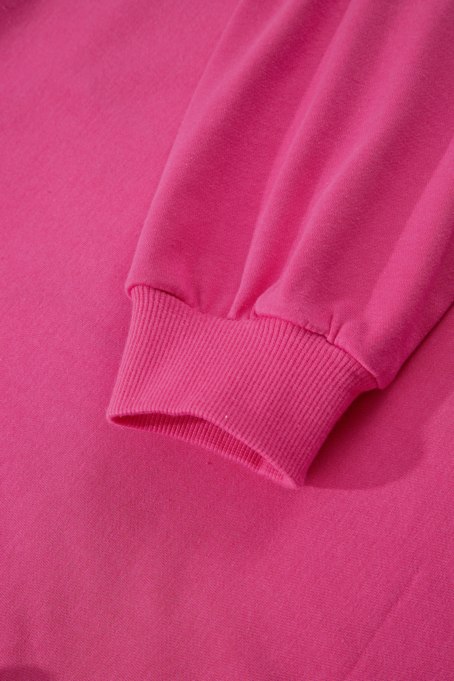 Rose Red Lucky Clover Embroidered Loose Pullover Sweatshirt - loveforevers