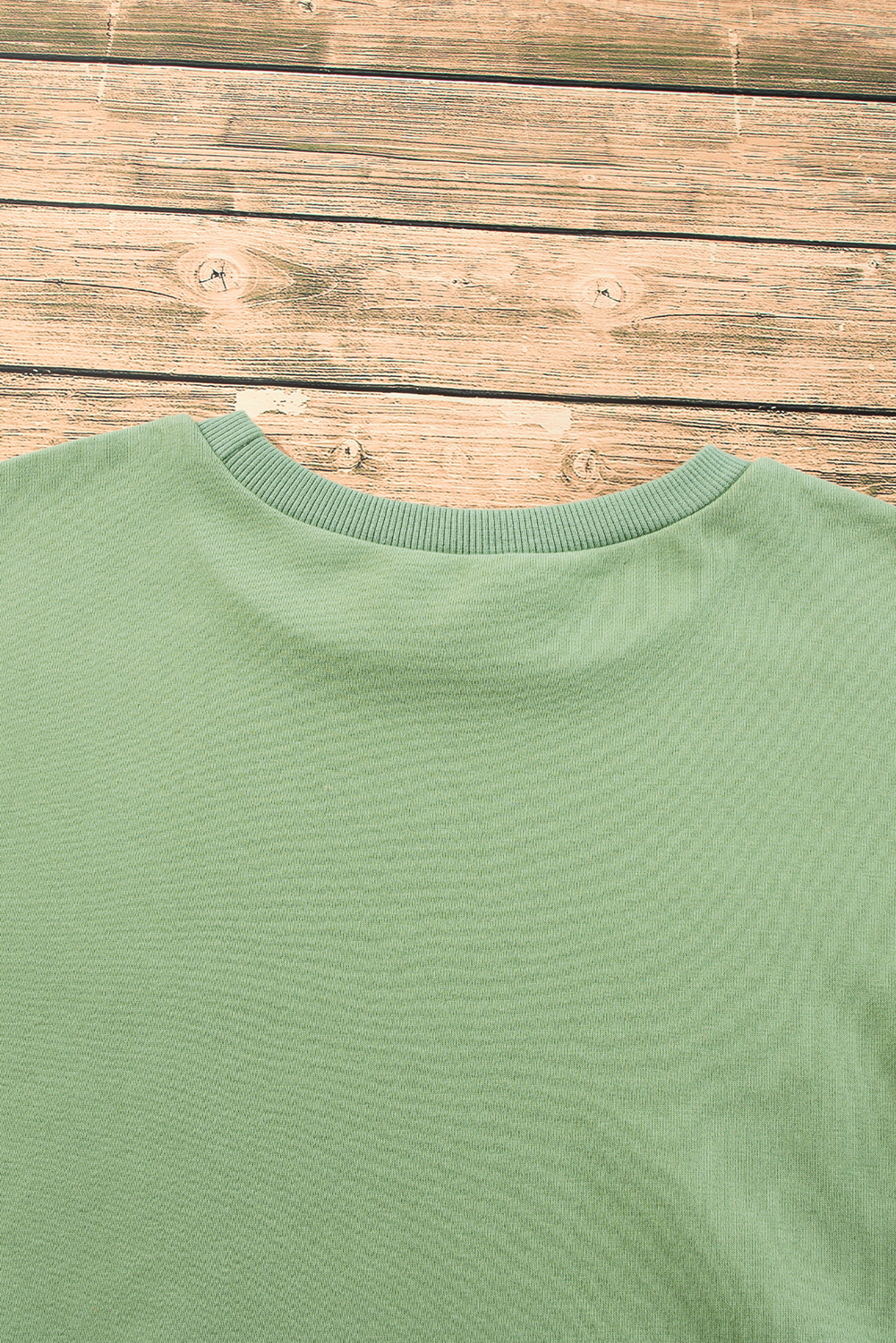 Grass Green Solid Fleece Lined Drop Shoulder High Low Sweatshirt - loveforevers