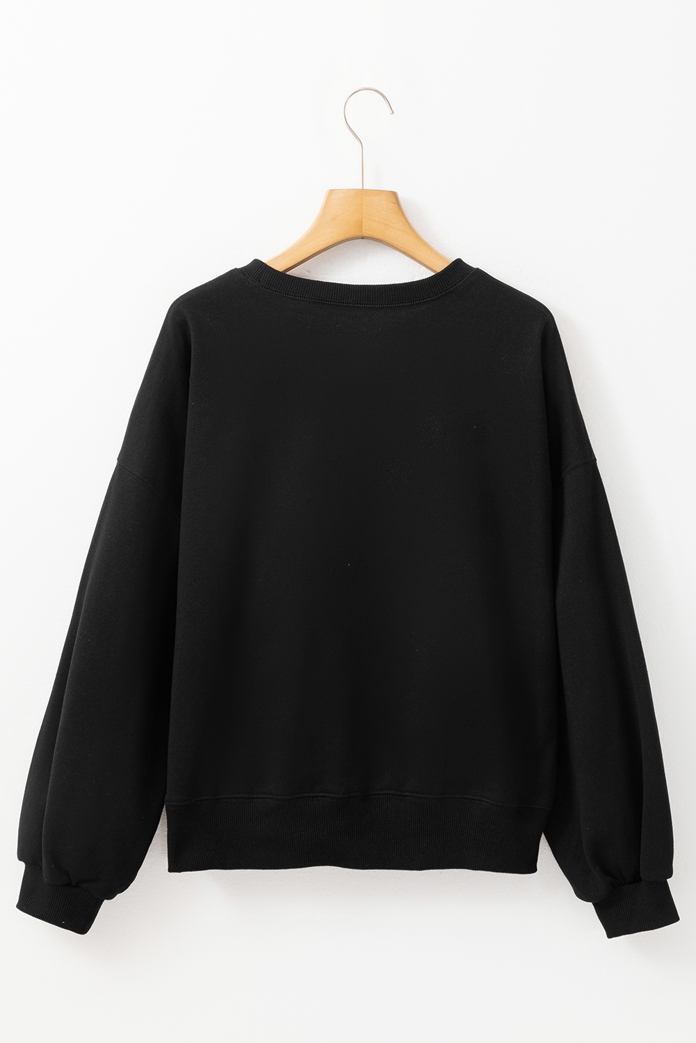 Black GAME DAY Graphic Varsity Pullover Sweatshirt - loveforevers