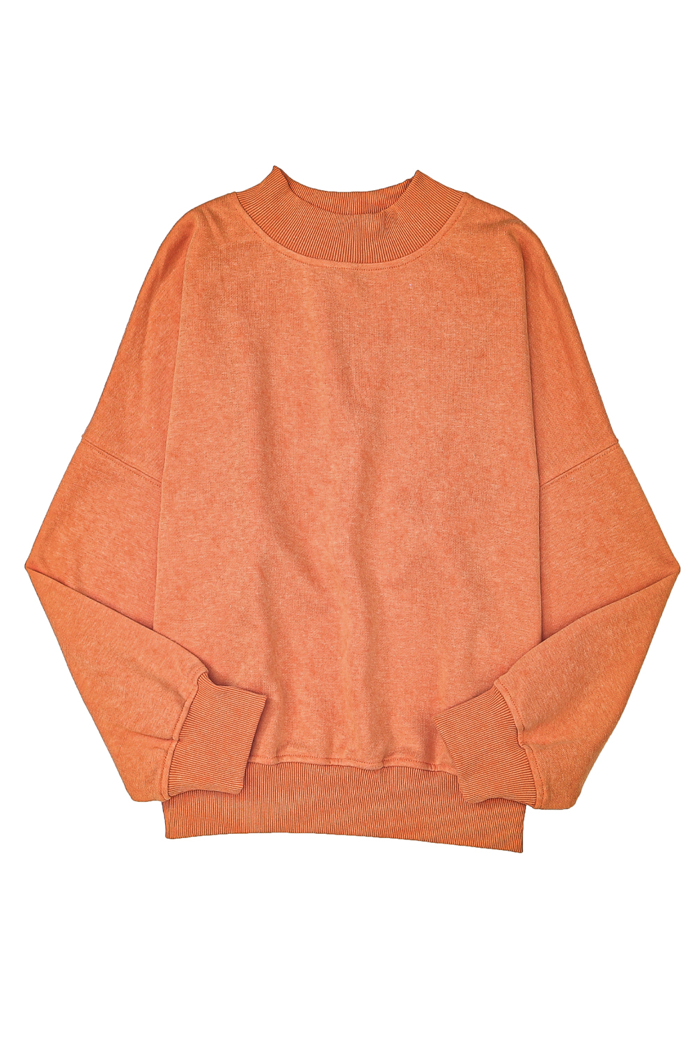 Brown Drop Shoulder Crew Neck Pullover Sweatshirt - loveforevers
