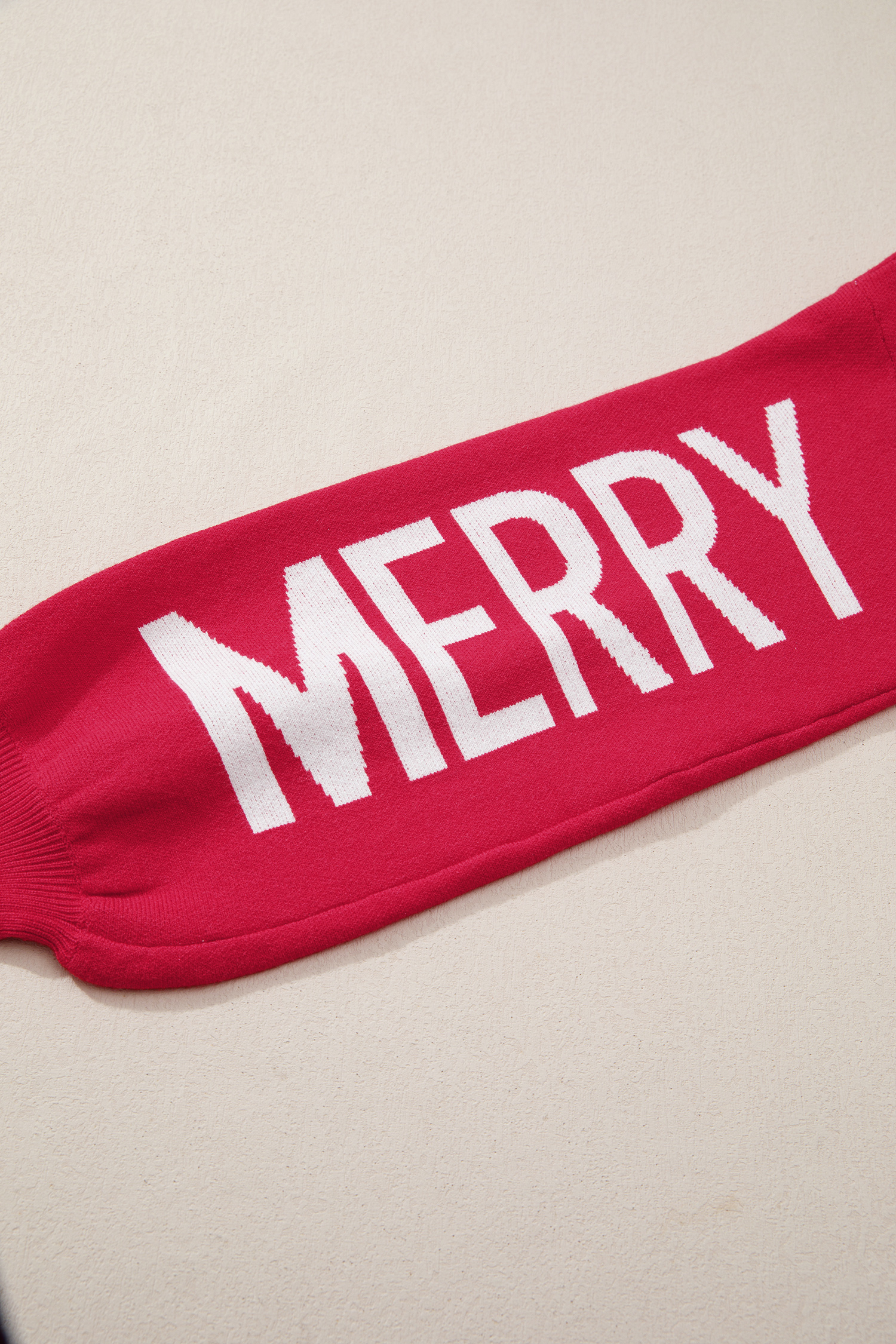 White Chenille Graphic Drop Shoulder Holiday Sweater - loveforevers