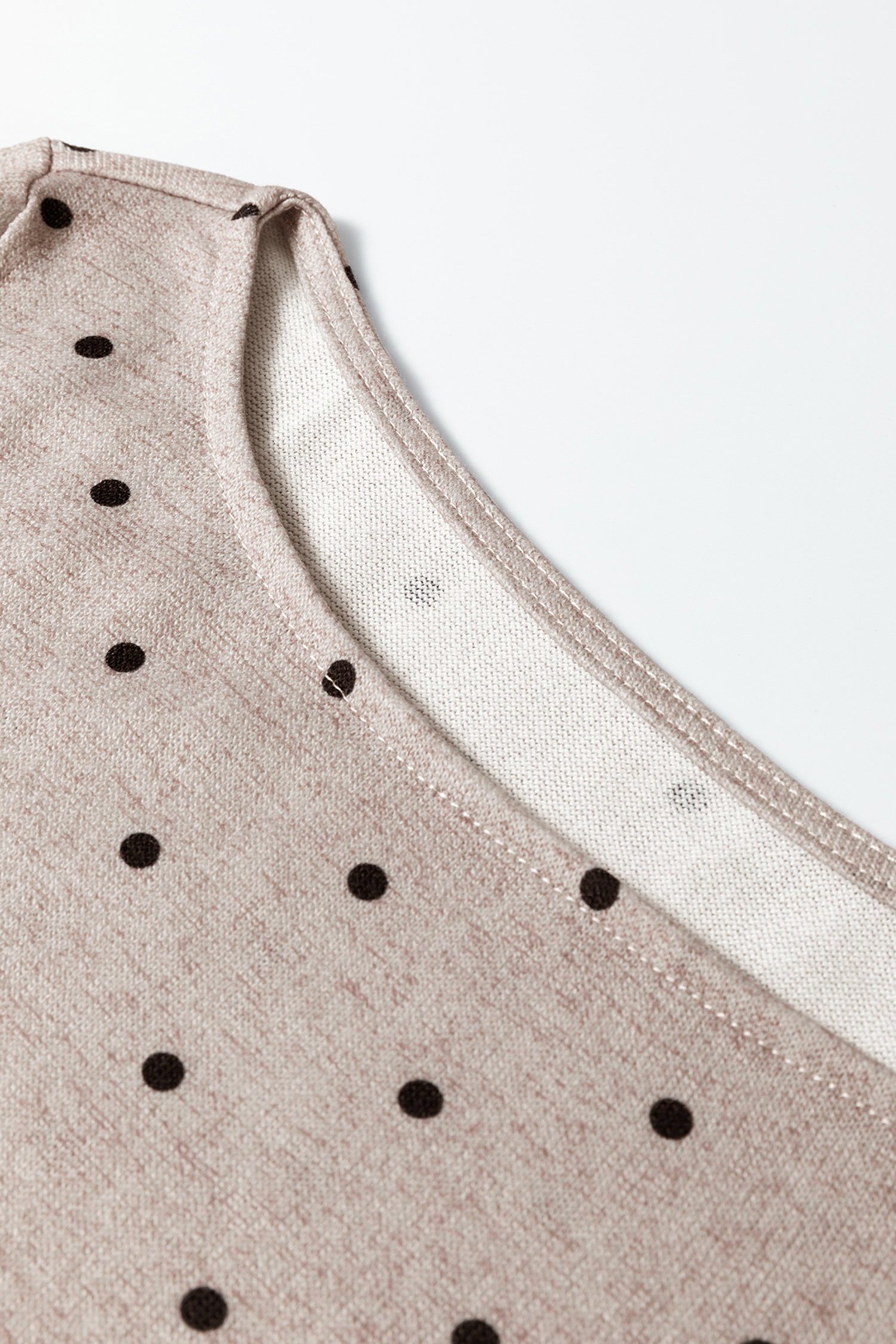 Jet Stream Polka Dot Boat Neck Knit Long Sleeve T Shirt - loveforevers