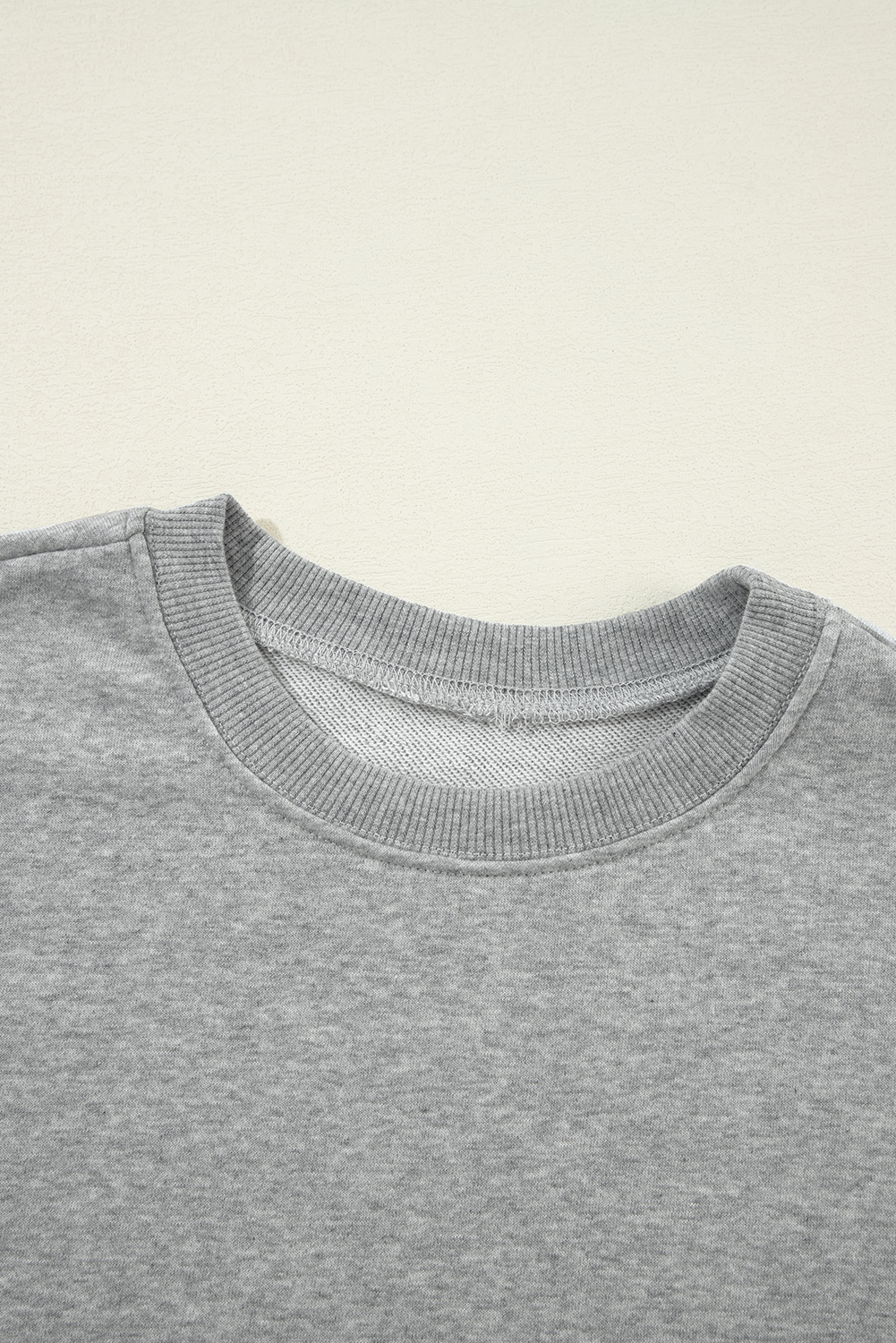 Gray Solid Classic Crewneck Pullover Sweatshirt - loveforevers