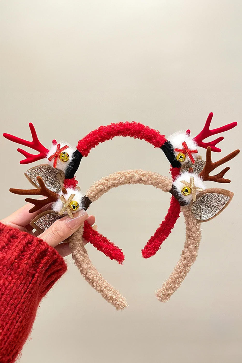 Fiery Red 1pc Reindeer Antlers Christmas Headband - loveforevers