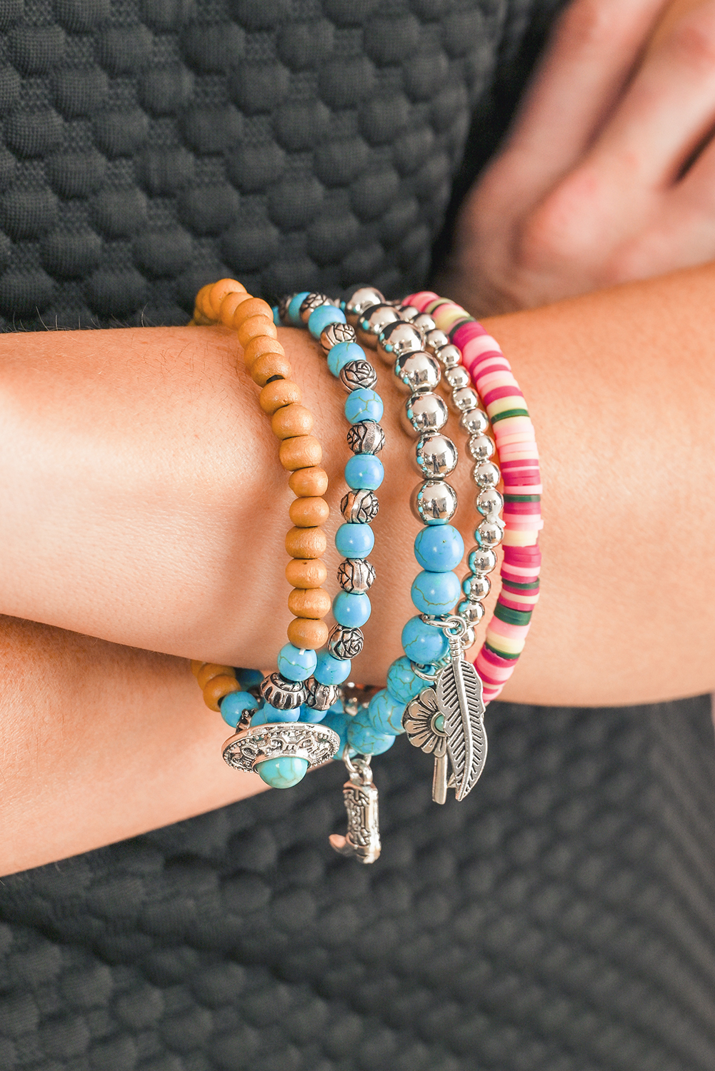 Turquoise Beading Western Multi Layer Bracelet - loveforevers